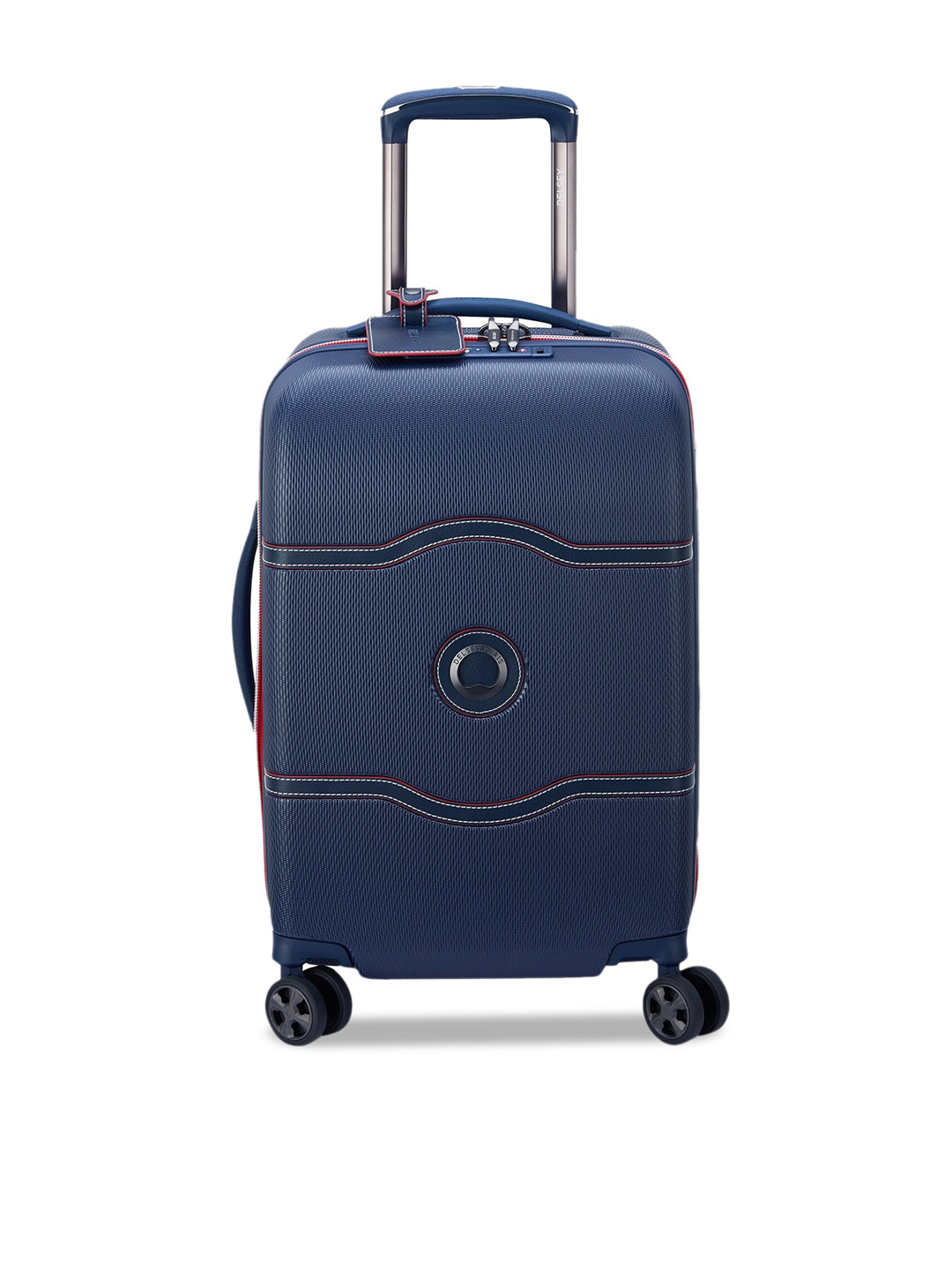 

DELSEY Chatelet Air 2.0 360 Degree Rotation Hard-Sided Large Trolley Bag, Navy blue