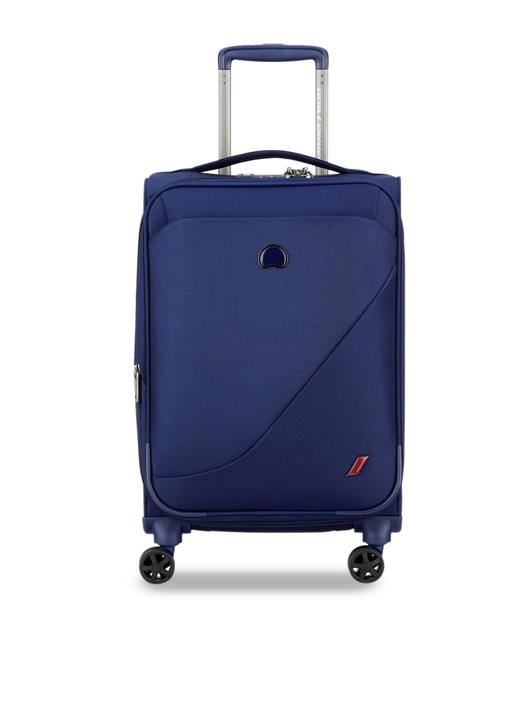 

DELSEY Paris Solid New Destination Soft Shell Cabin Trolley Bag, Navy blue