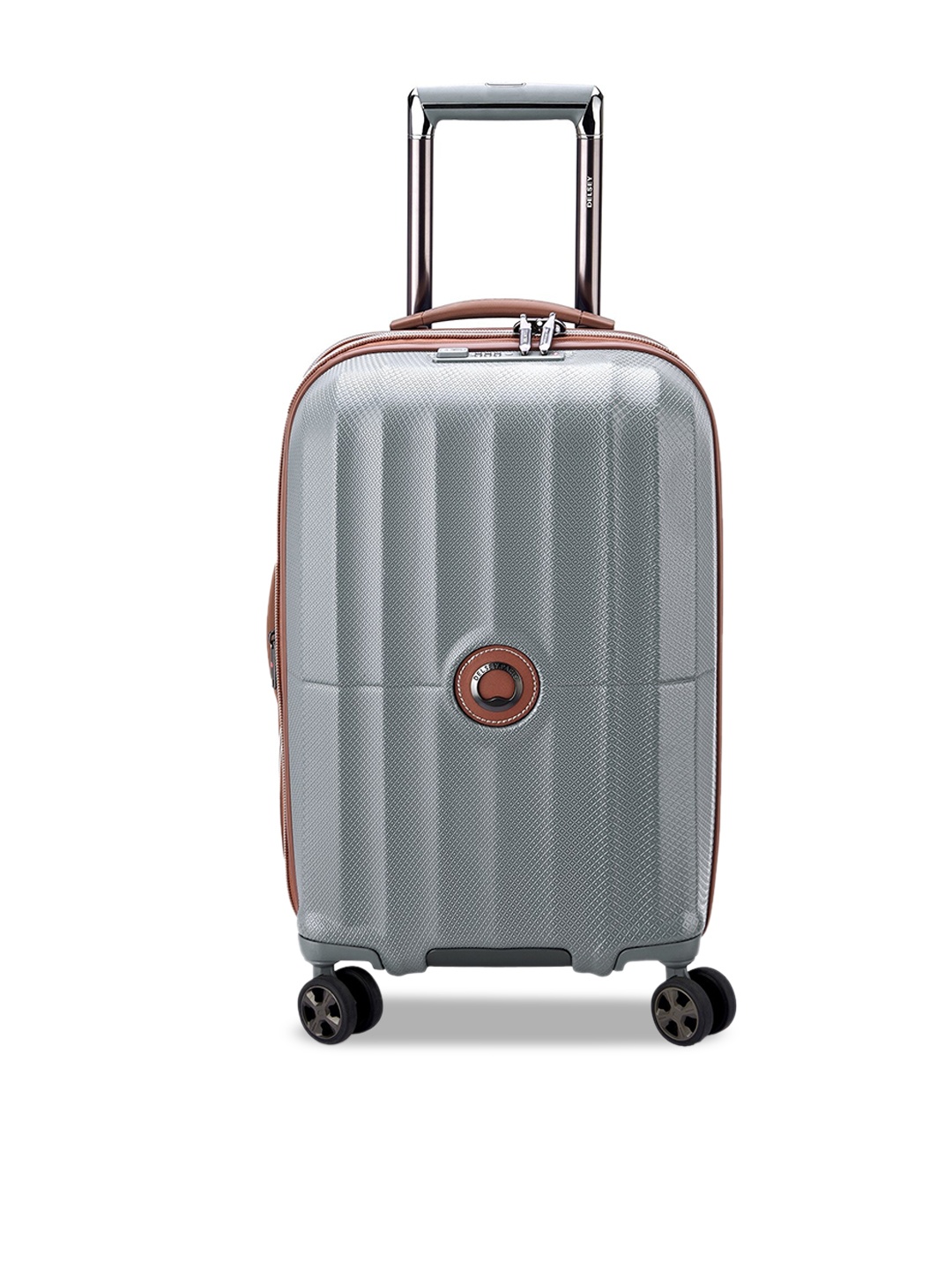 

DELSEY Platinum ST TROPEZ Hard Cabin Trolley Suitcase, Silver