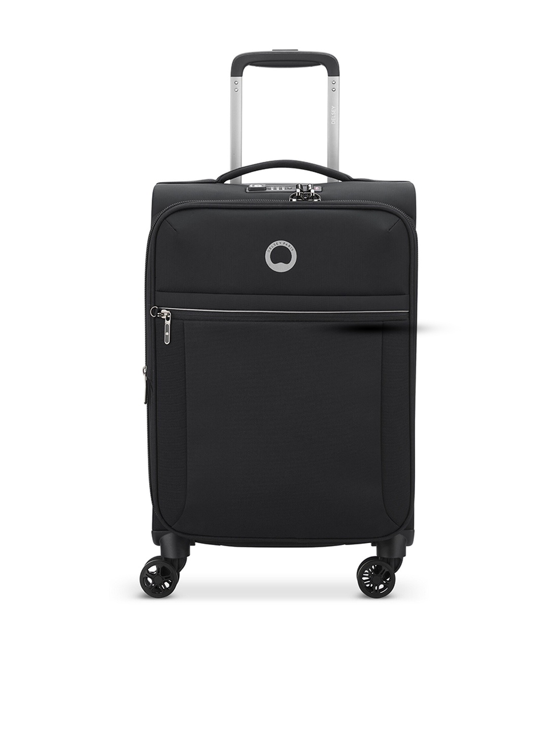 

Delsey Paris Black Brochant 2.0 Medium Softside Chek-in Trolley 67CM