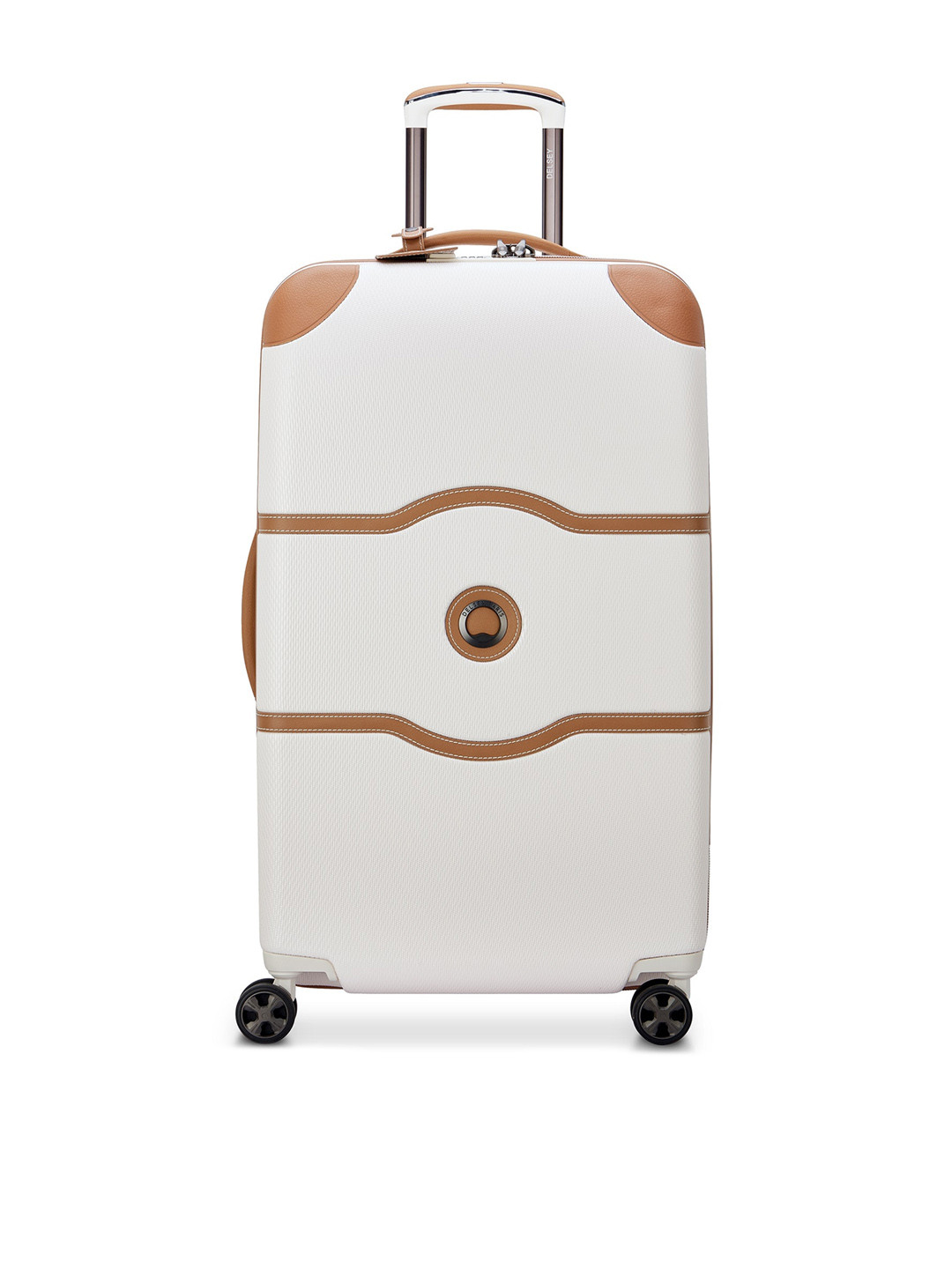 

DELSEY Angora CHATELET AIR 2.0 Hard Medium Trolley Suitcase, White