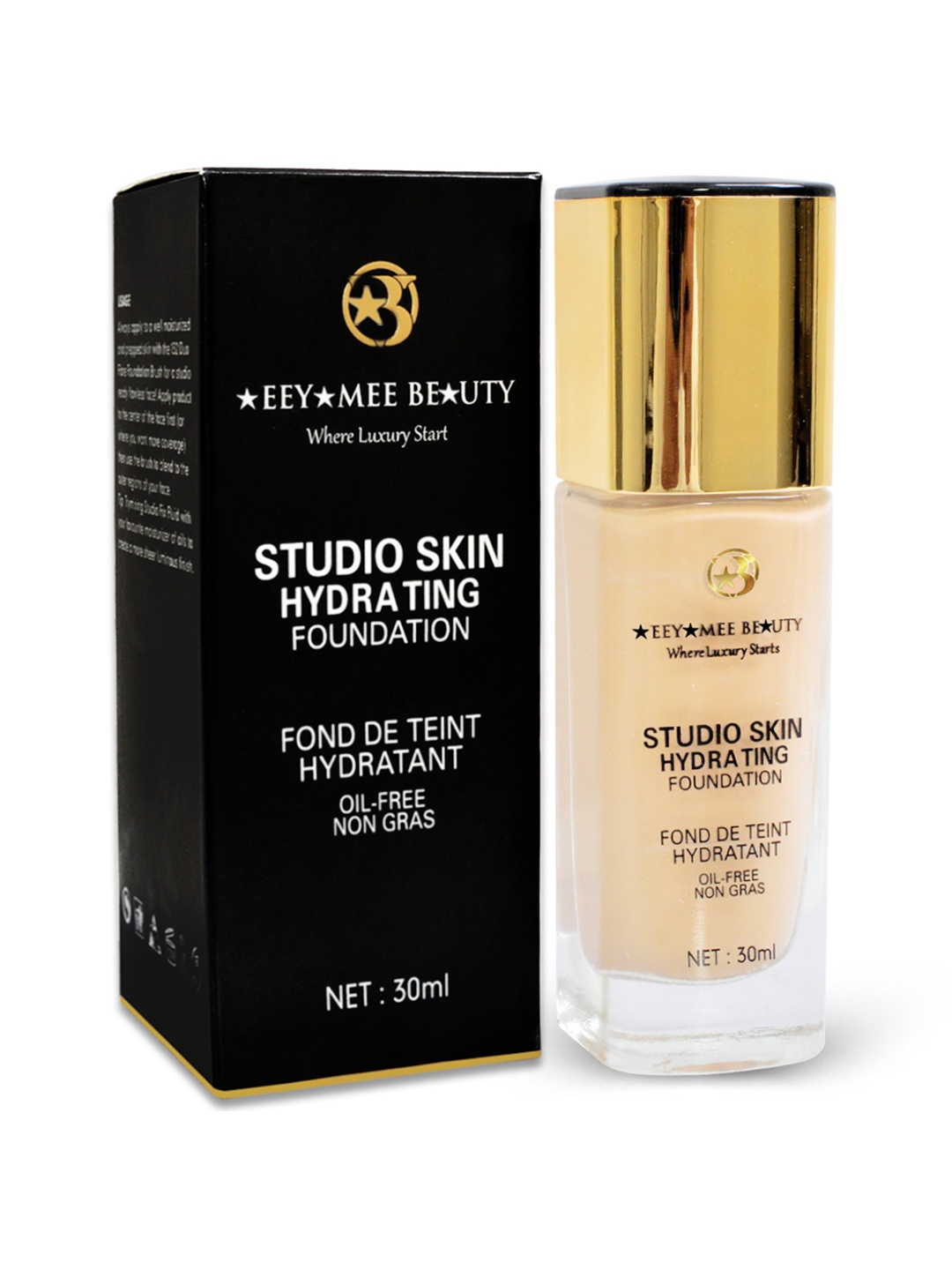 

Adbeni Studio Skin Hydrating Foundation SPF 15 - 30ml - NC25, Beige