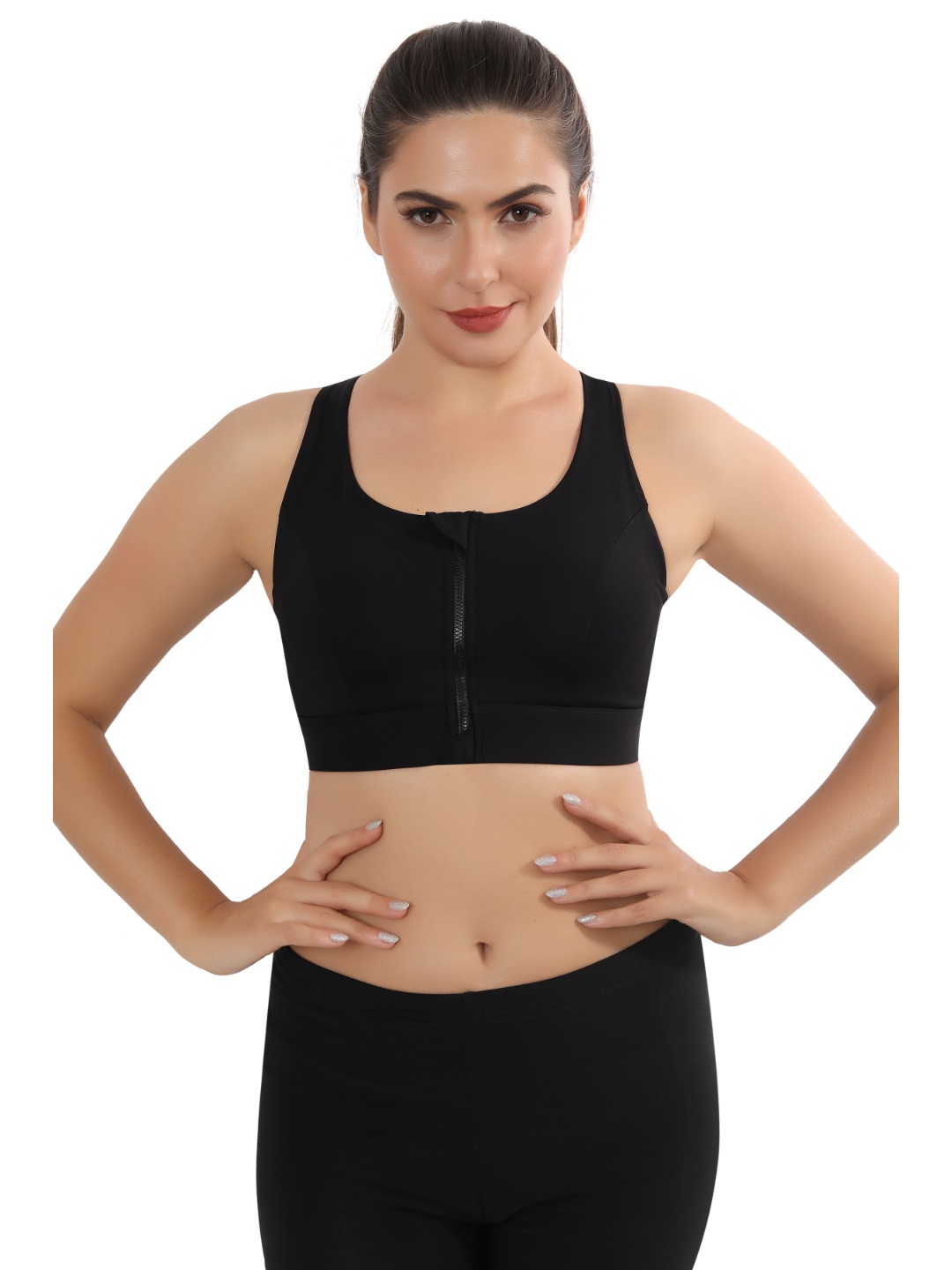 

FABLUK Geometric Bra Full Coverage Lightly Padded, Black