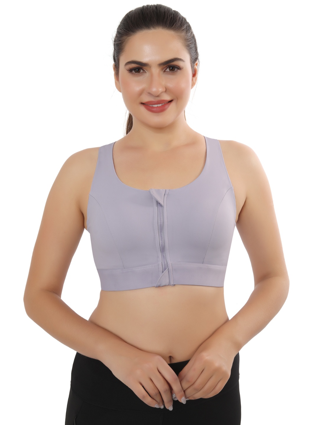 

FABLUK Geometric Bra Full Coverage Lightly Padded, Purple