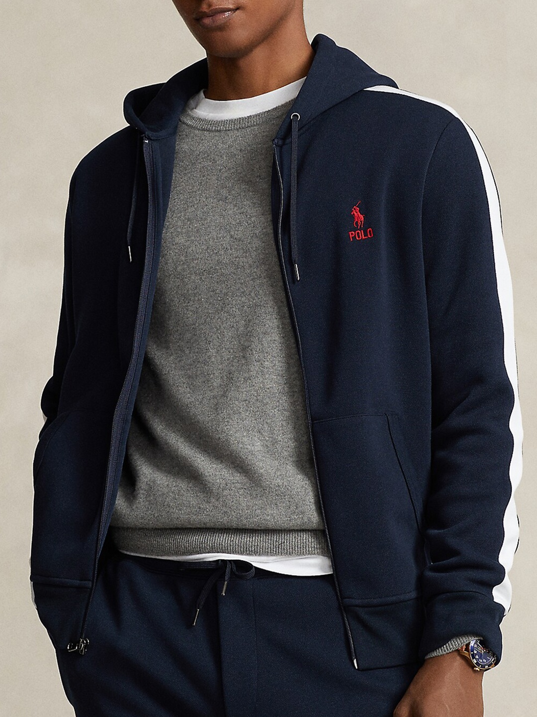 

Polo Ralph Lauren Long sleeves Solid Hooded Sweatshirt, Navy blue