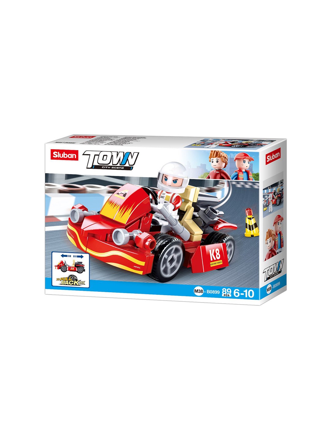 

Sluban Boys Karting 89 Pieces Building Blocks Kit, Multi