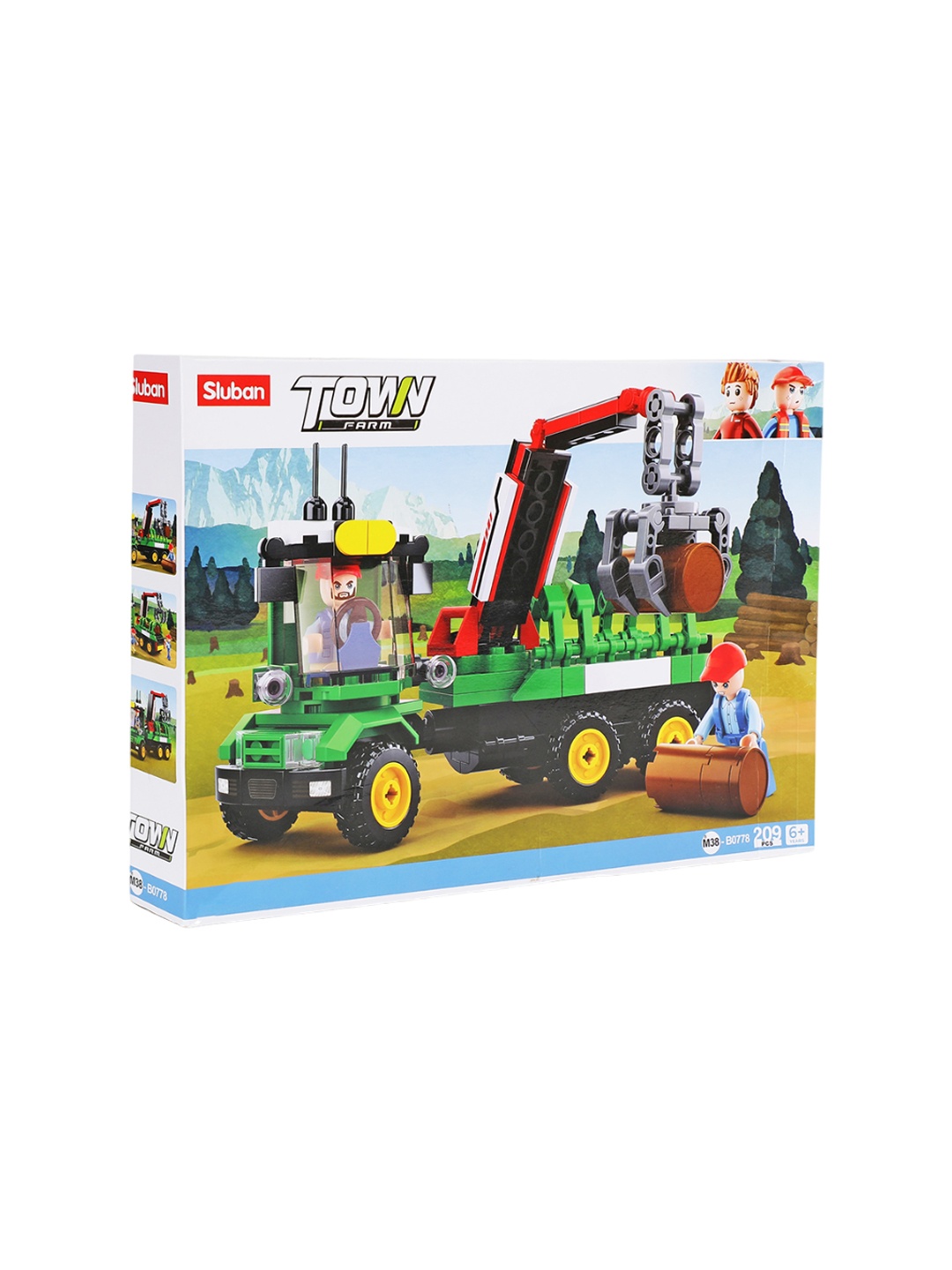 

Sluban Town-Log Trailer Construction Toy, Green