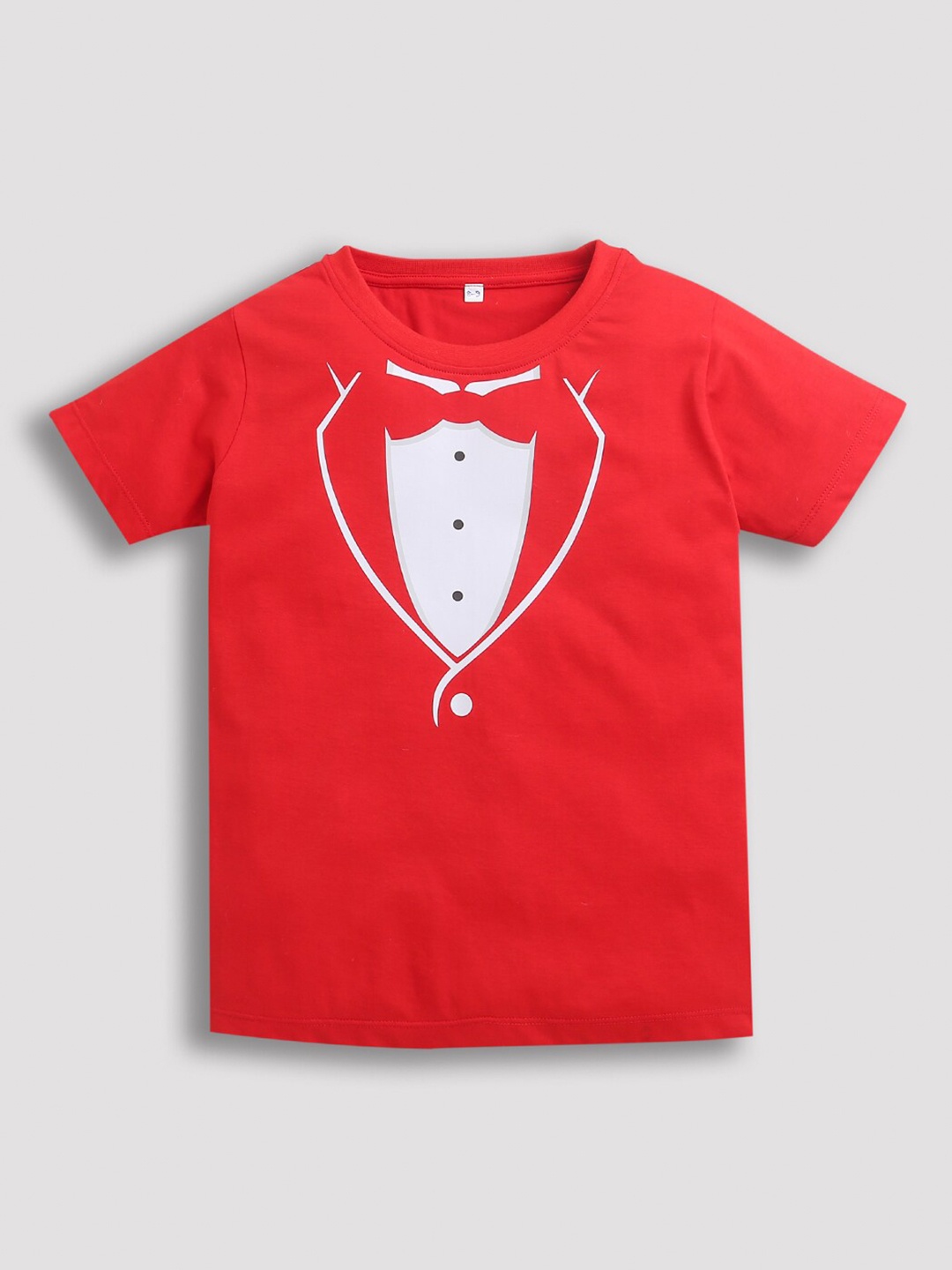 

ZIP ZAP ZOOP Boys Graphic Printed Pure Cotton T-shirt, Red