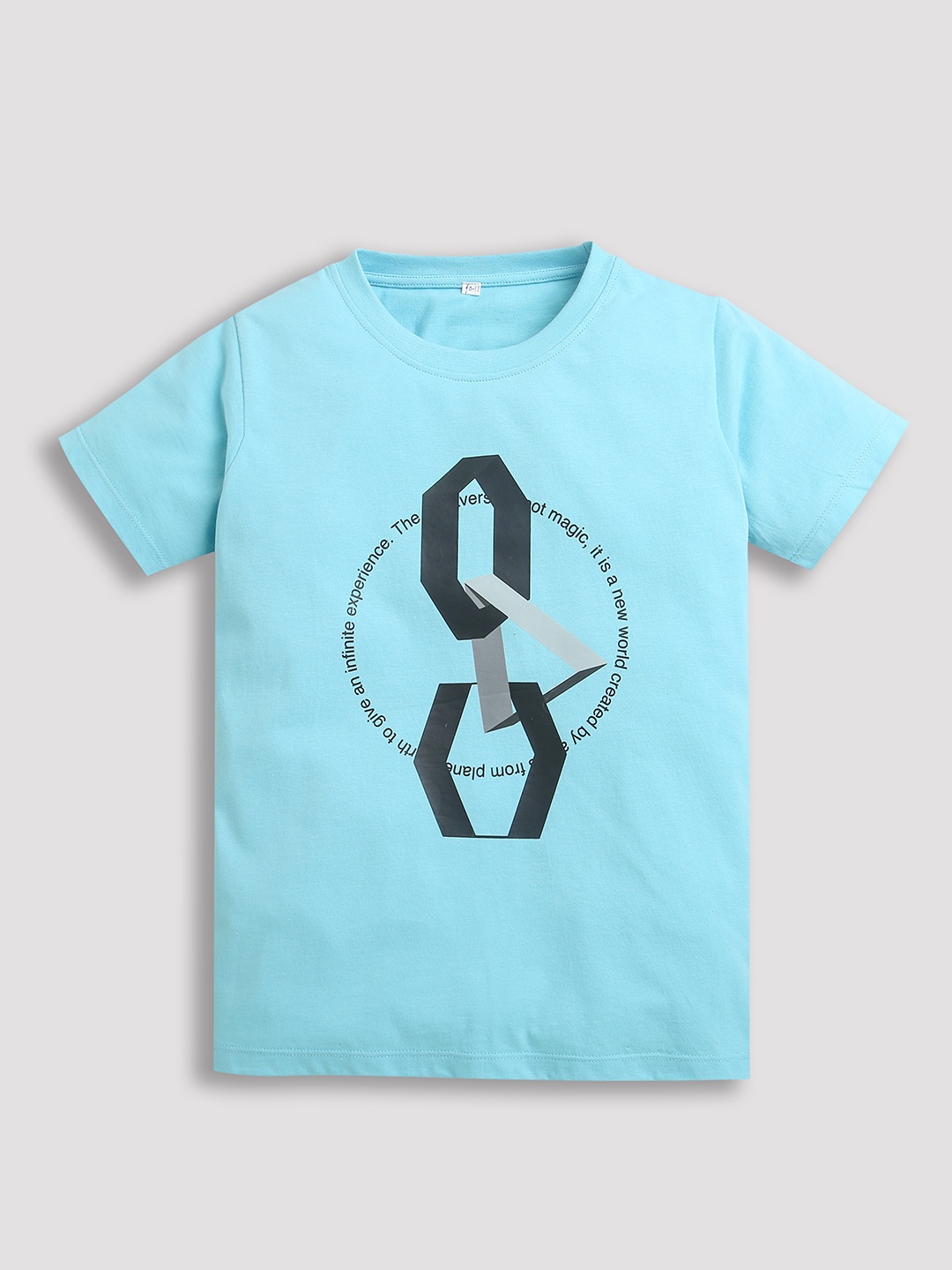 

ZIP ZAP ZOOP Boys Graphic Printed Pure Cotton T-shirt, Blue