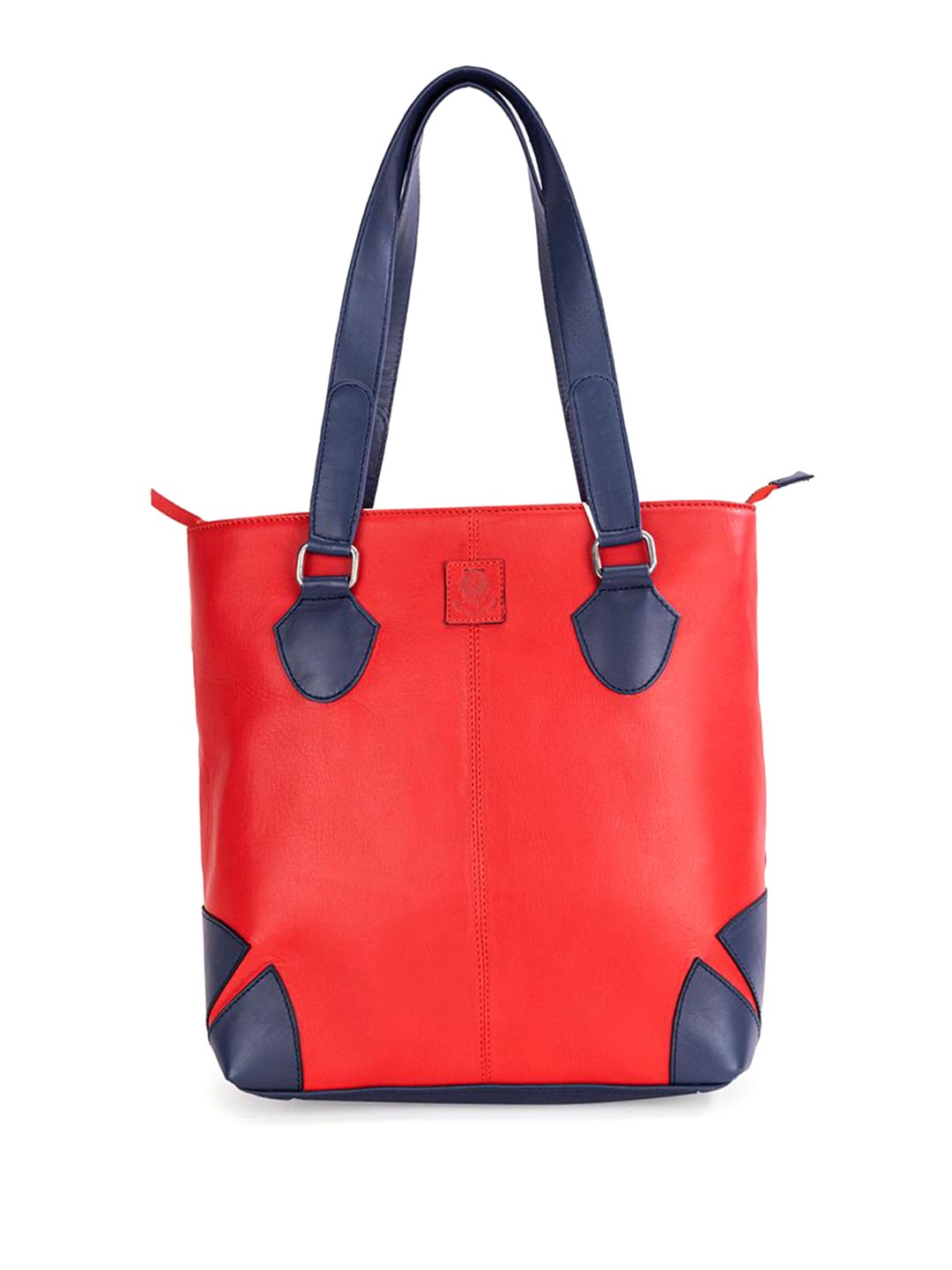 

Abelardo De Moda Leather Structured Tote Bag, Red