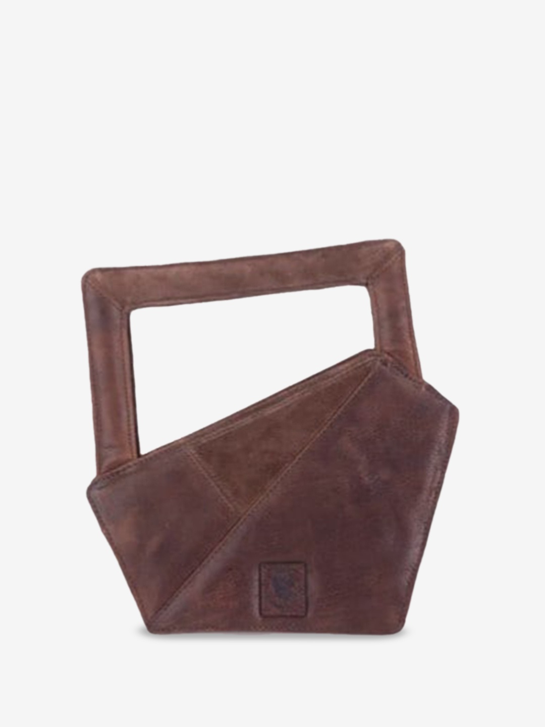 Abelardo De Moda Leather Structured Handheld Bag, Brown