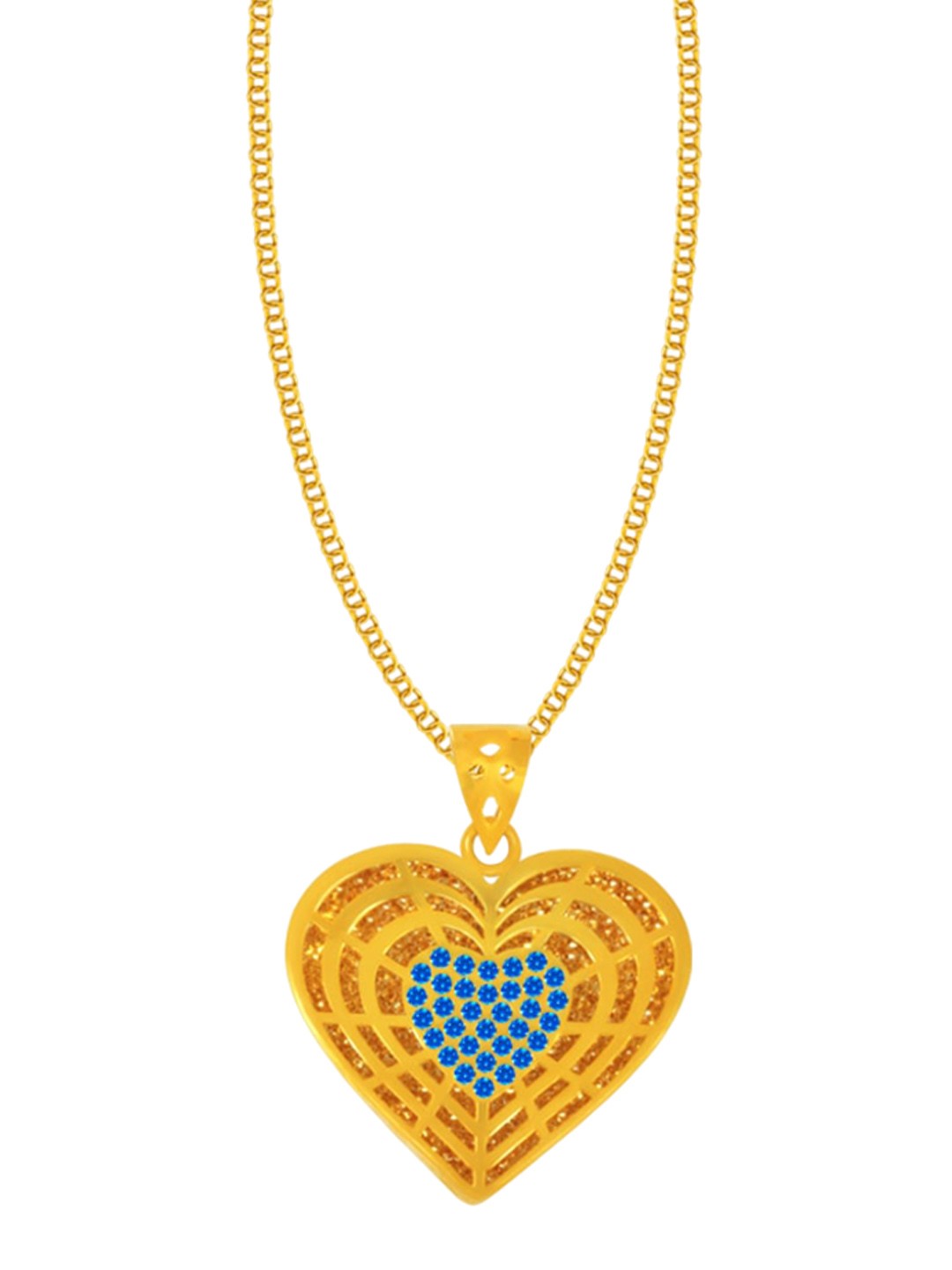 

BHIMA 22KT Gold Heart-Shape Pendant -3.47gm