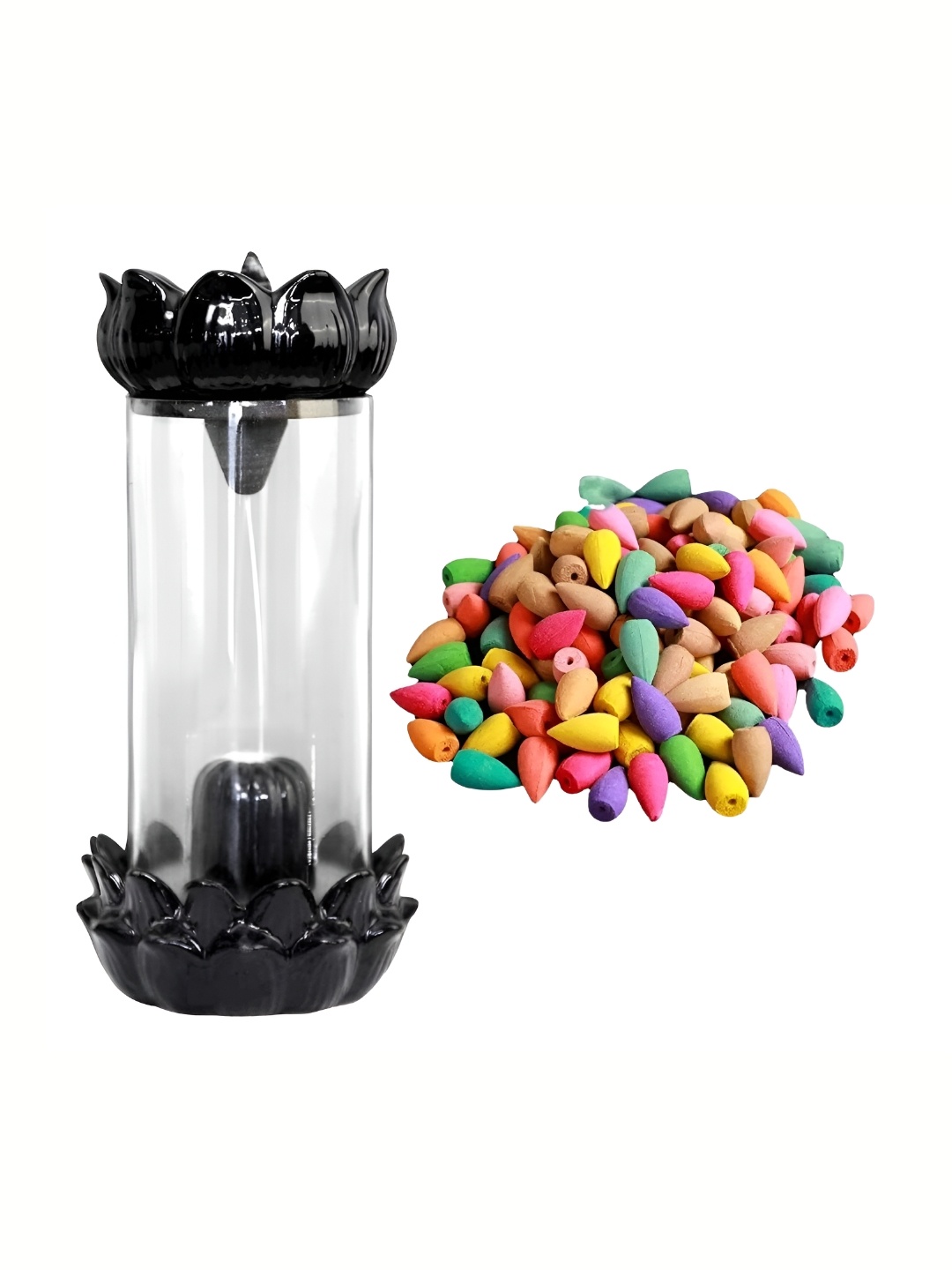 

Crazy Sutra Ceramic Shivling Design, Smoke Backflow Incense Burner, Transparent