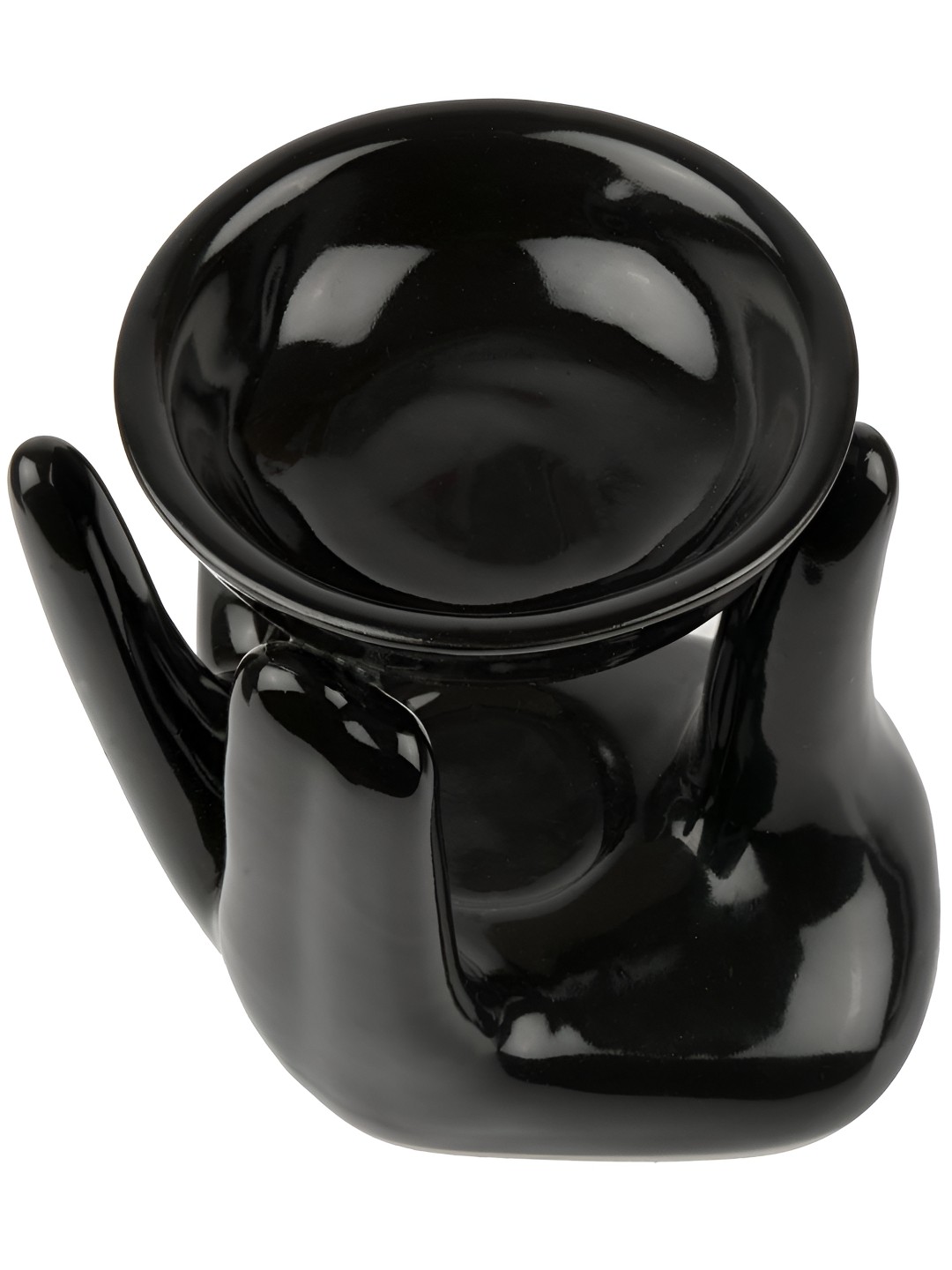 

Crazy Sutra Ceramic Hand Shaped Aroma Essential Oil Burner, Black