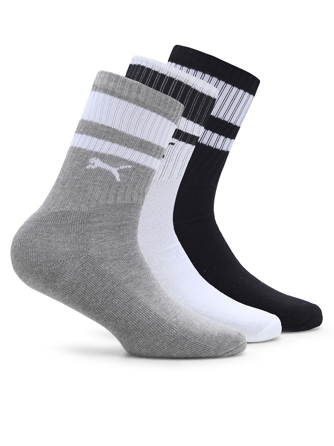 Puma Pack Of 3 Crew-Length Socks, White