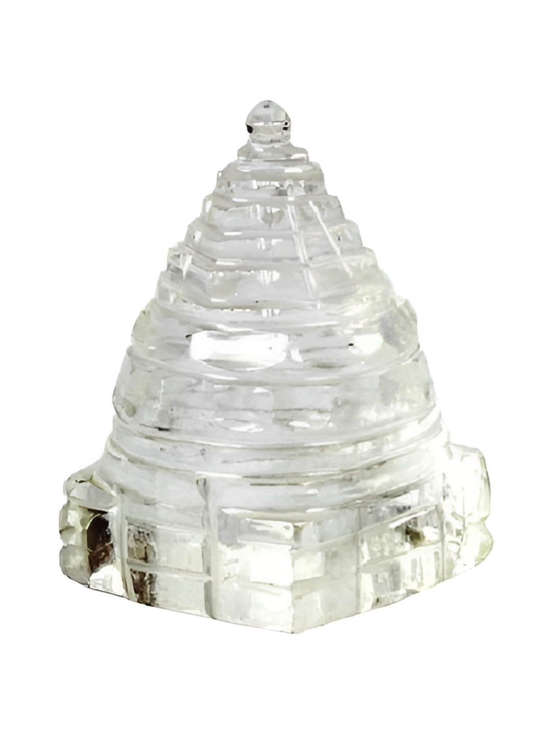 

Navyaksh White Crystal Religious Small Shri Yantra Showpiece