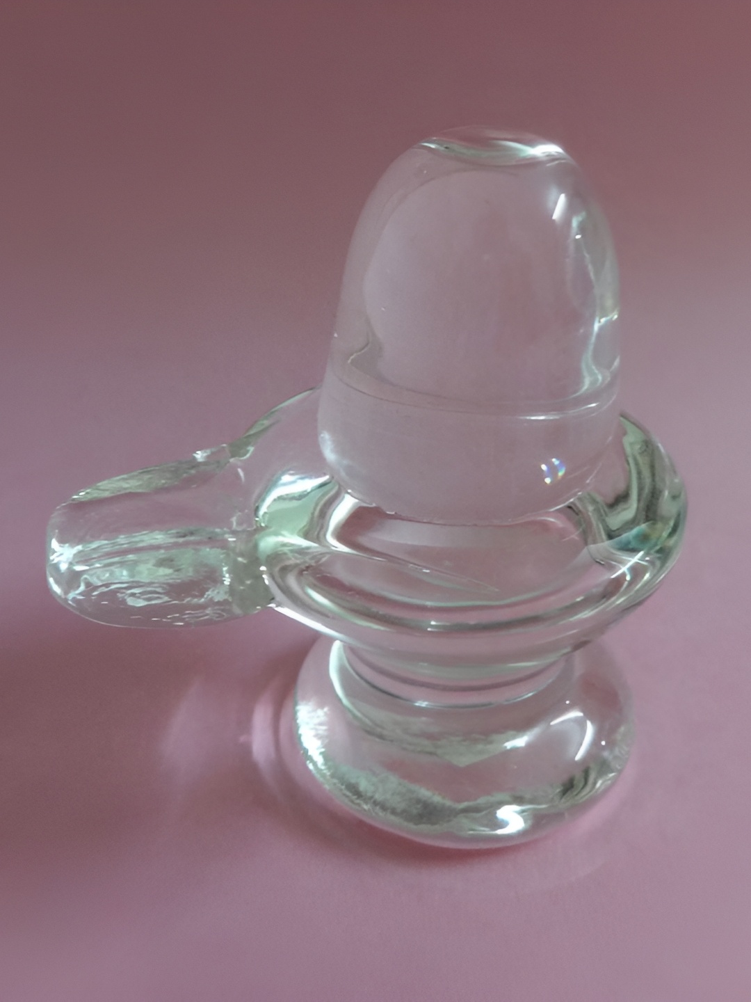 

Navyaksh Transparent Crystal Sphatik Shivling Showpiece