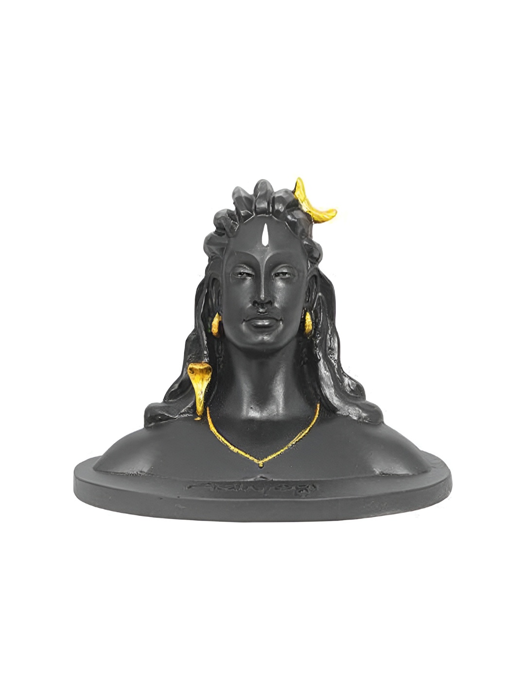 

Navyaksh Black & Gold-Toned Polyresin Religious Small Yogi Showpiece