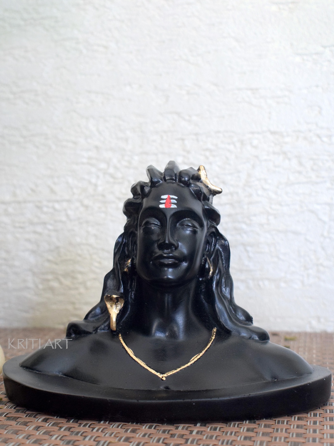 

Navyaksh Black & White Polyresin Religious Idol Small Showpiece