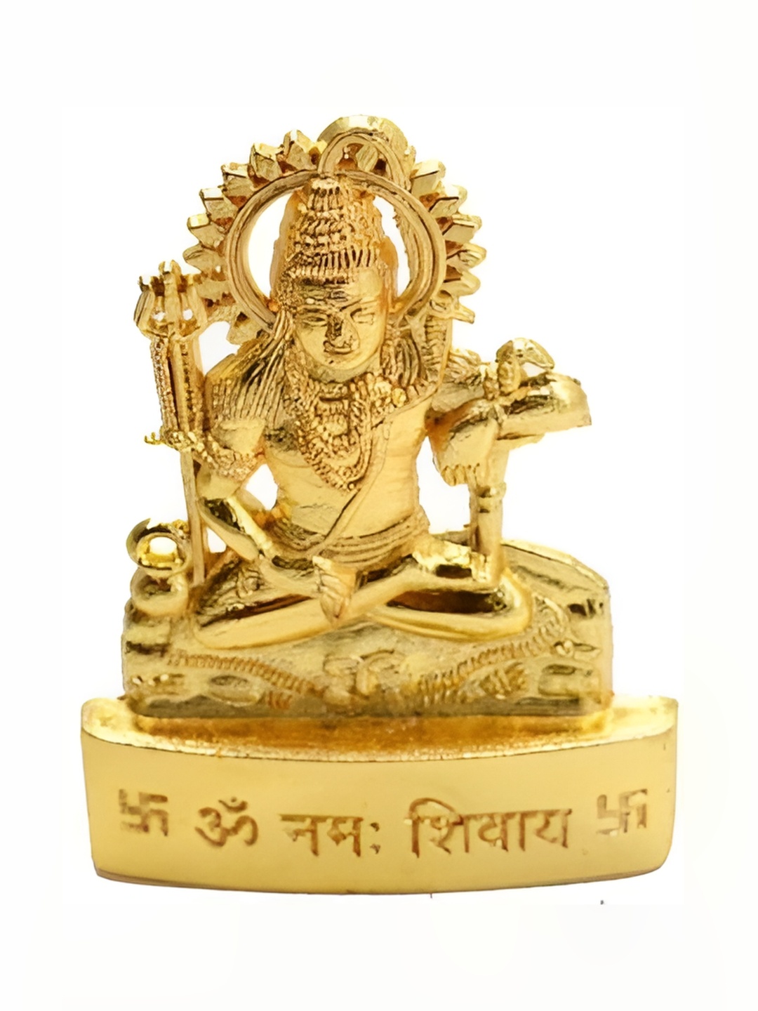 

Navyaksh Gold-Toned Metal Lord Shiva Showpiece