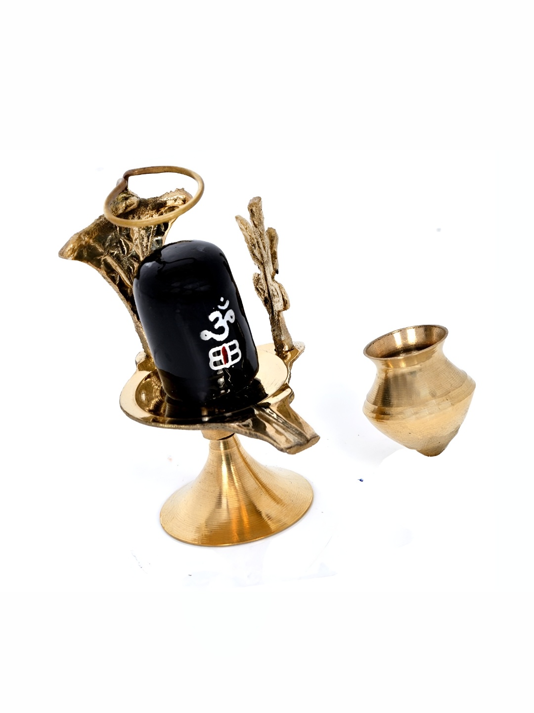 

Navyaksh Gold-Toned Brass Lord Shiva Lingam Showpiece