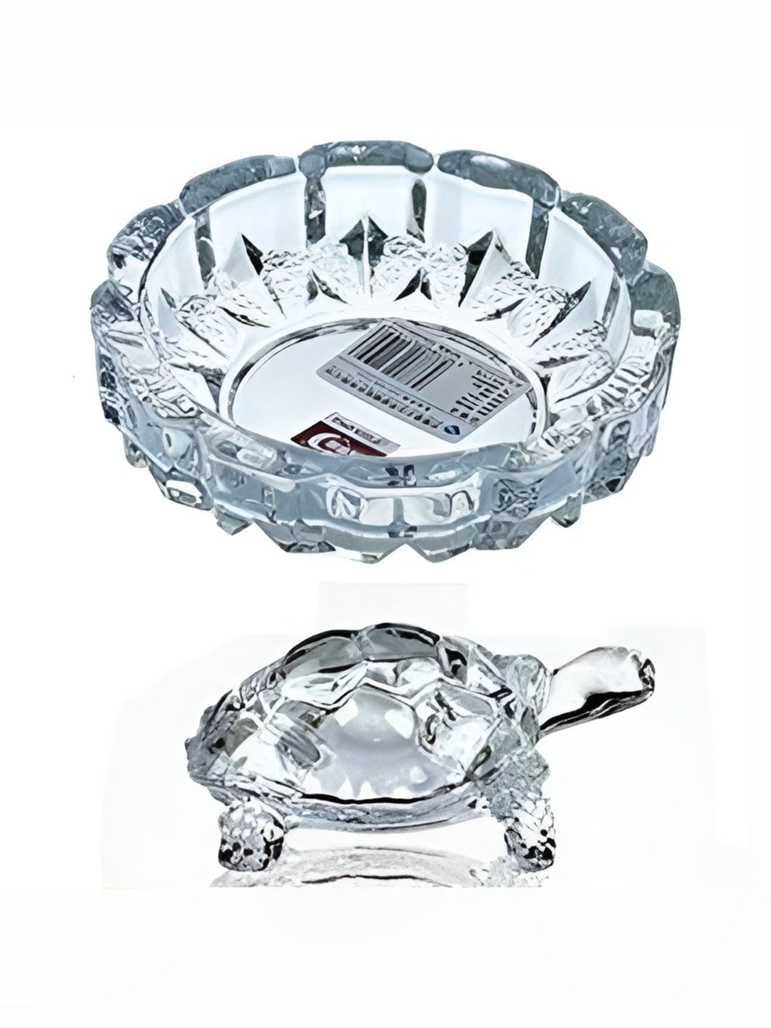 

Navyaksh White Glass Turtle Showpiece