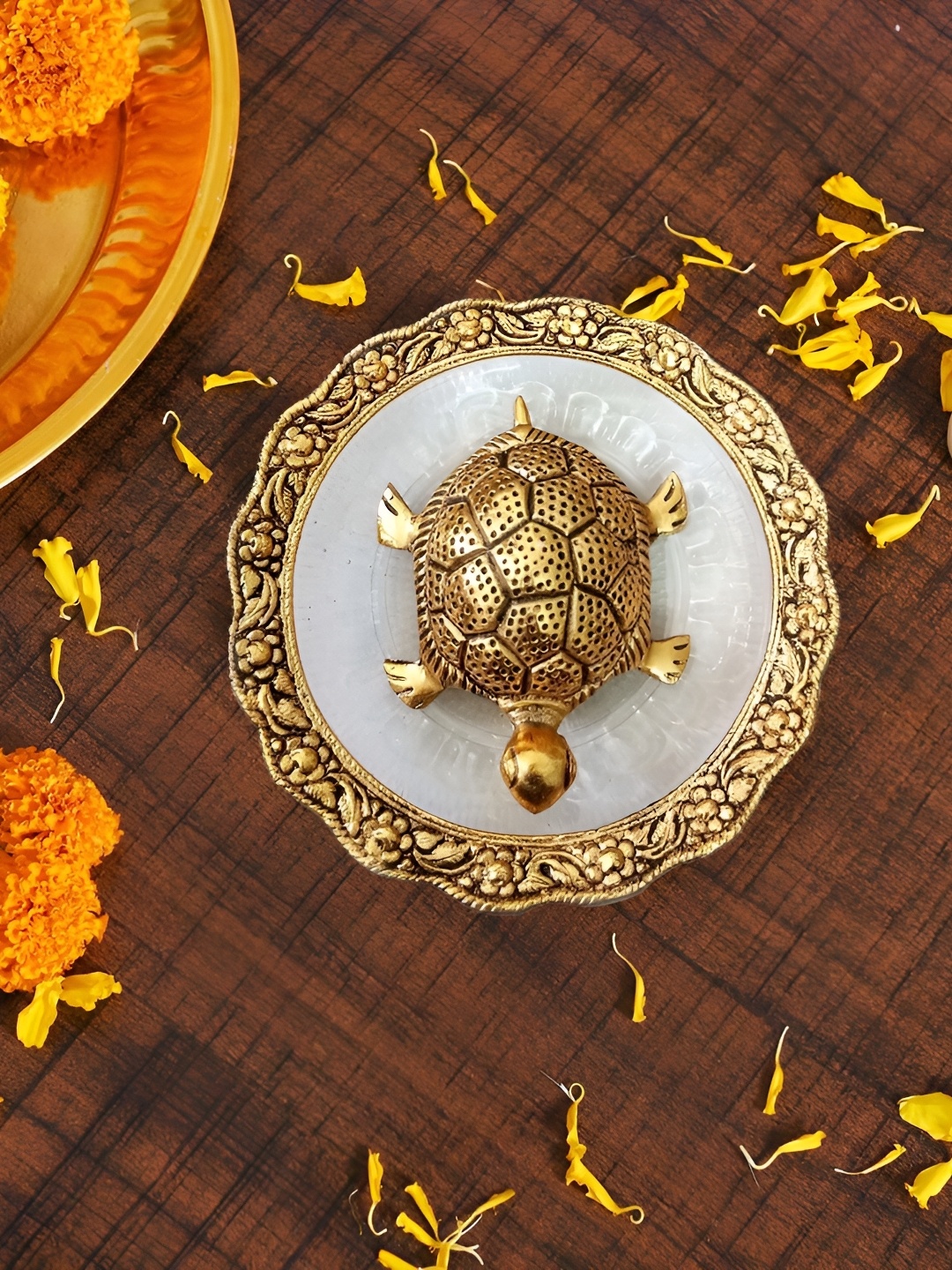 

Navyaksh Gold-Toned Metal Figurine Showpiece
