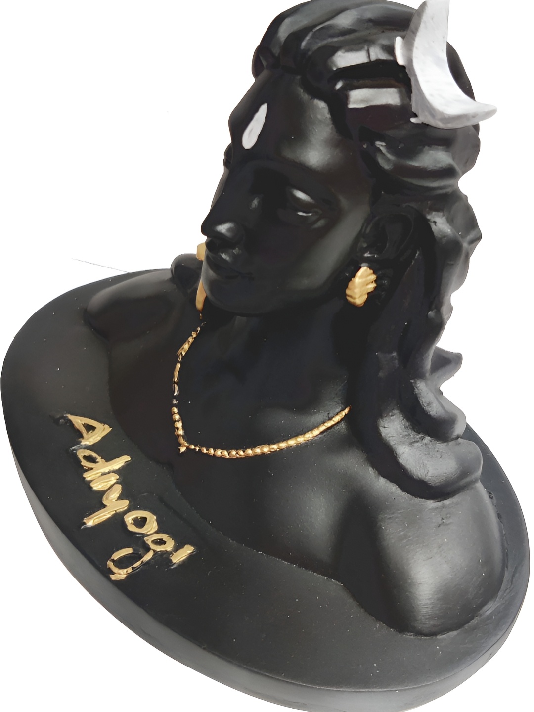 

Navyaksh Black & White Marble Religious Idol Small Aadiyogi Showpiece