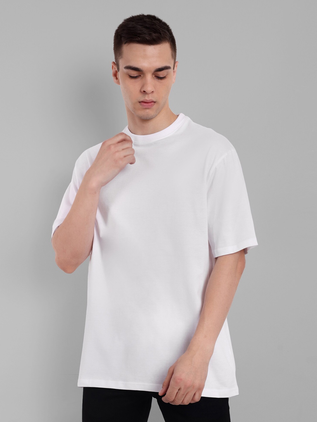 

TOMHIDDLE Drop-Shoulder Sleeves Pure Cotton Oversize T-shirt, White