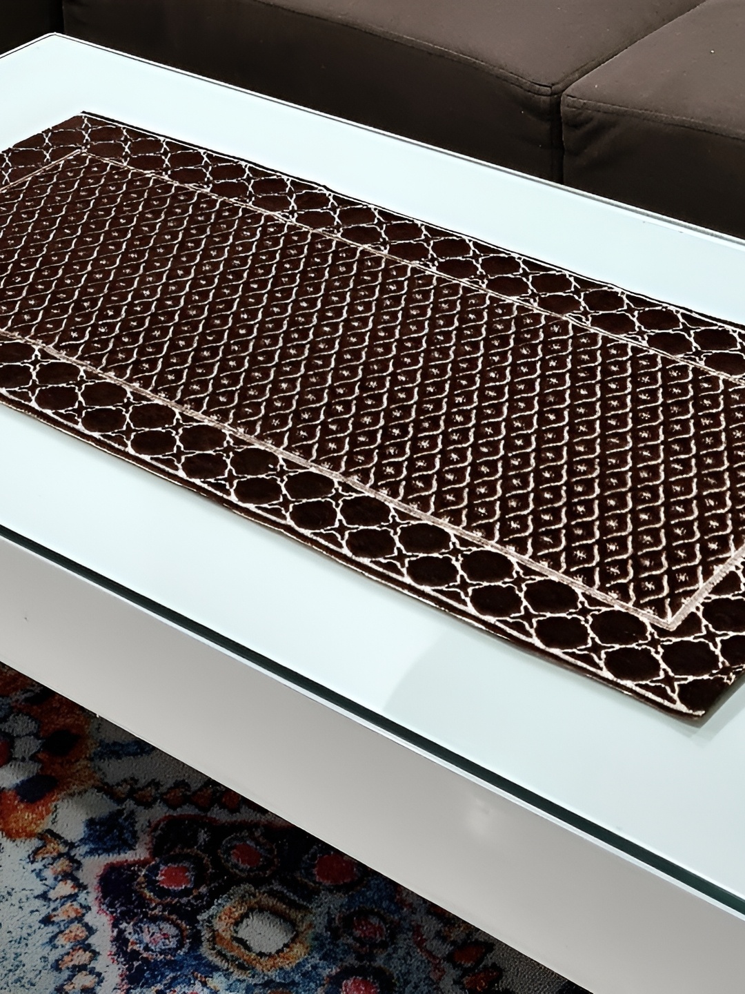 

GROKI Brown Dining & Centre Table Runner