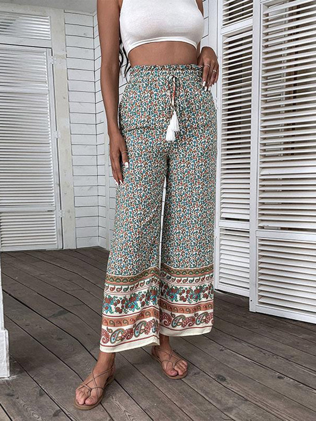 

StyleCast Women Floral Printed Palazzos, Blue