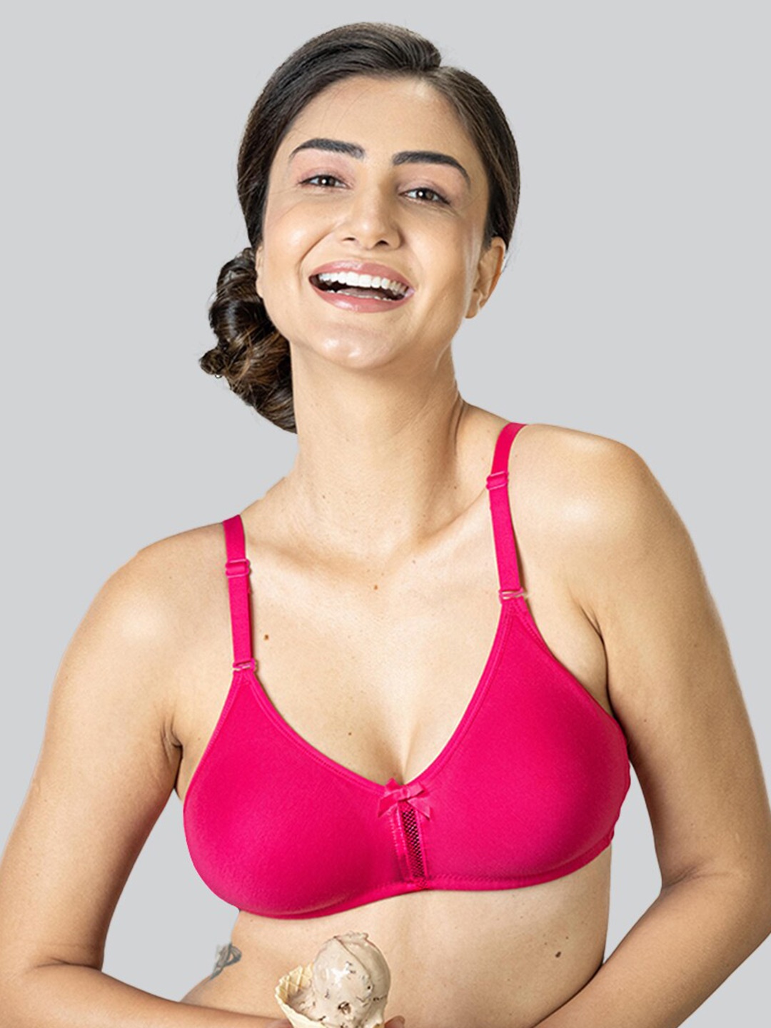 

LYRA Medium Coverage Mesh Ladder Wire Cotton Everyday Bra With All Day Comfort, Fuchsia