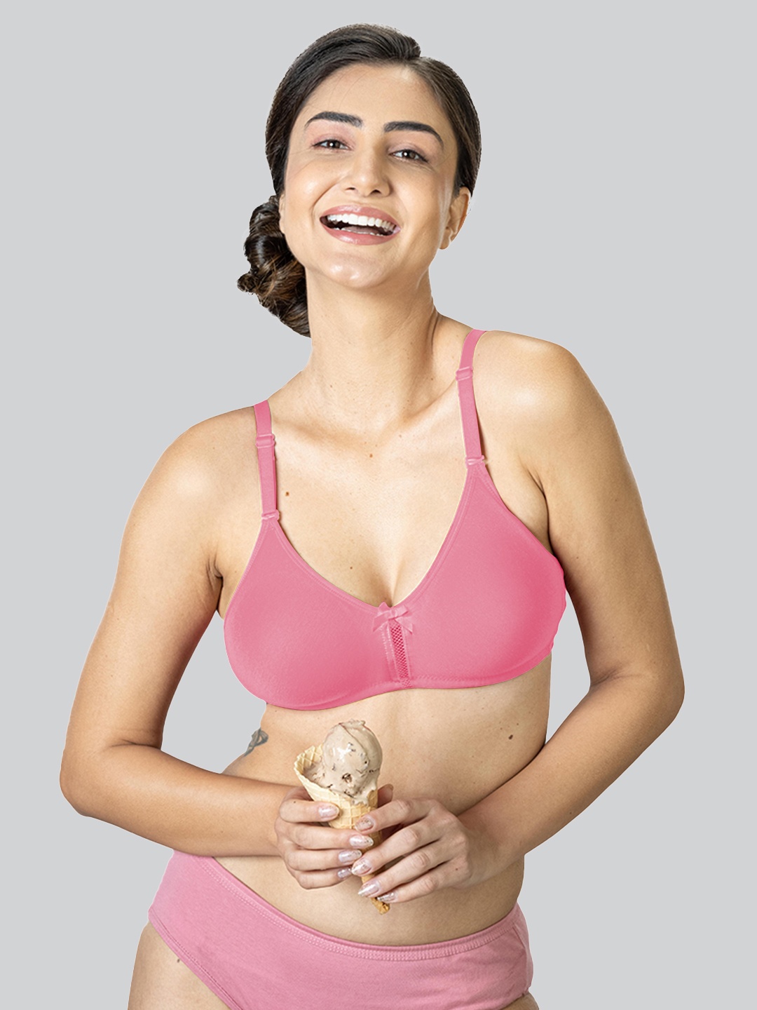 

LYRA Bra Medium Coverage Everyday Bra, Pink