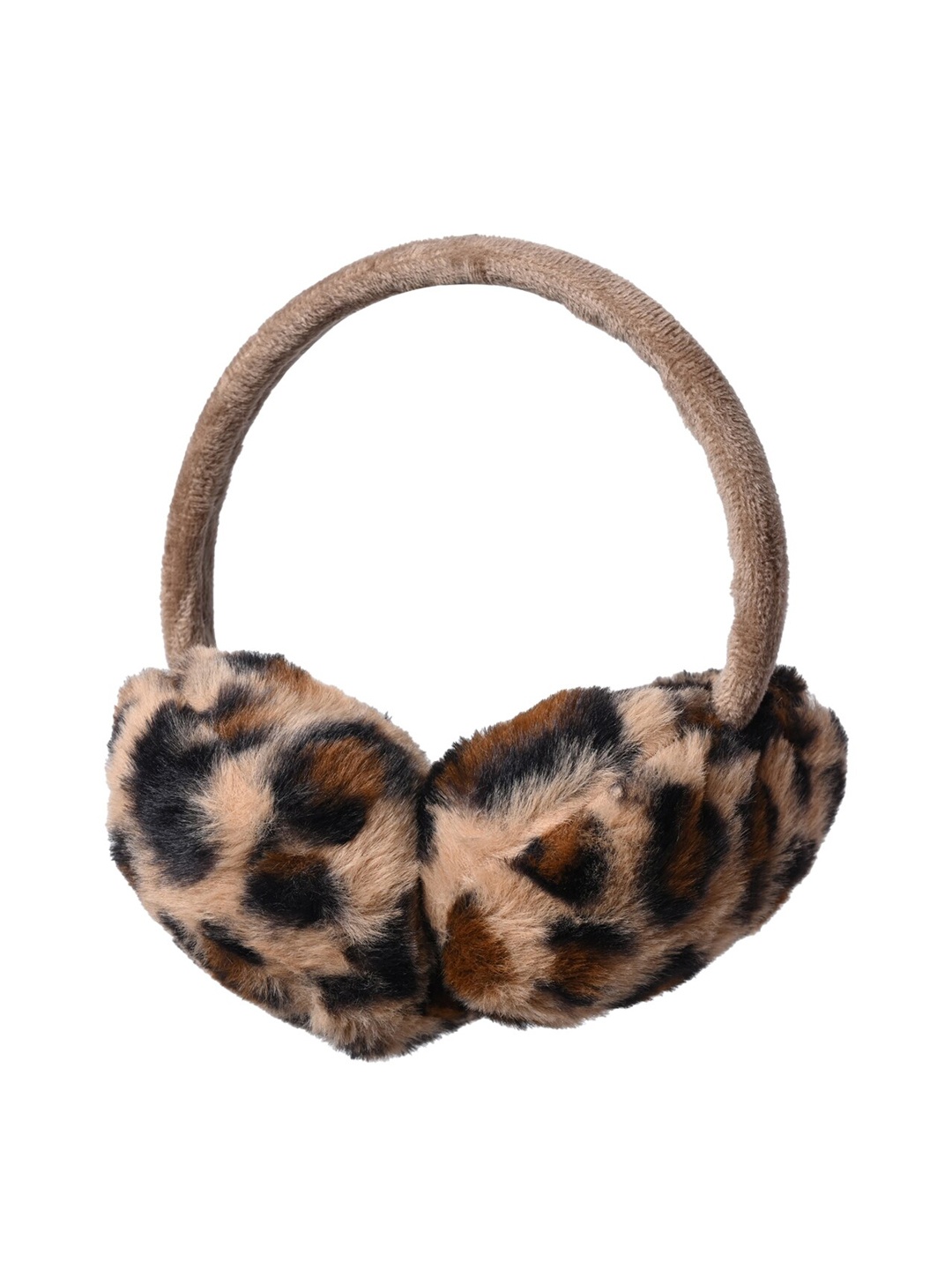 

KID-O-WORLD Kids Animal Printed Fur Earmuffs, Brown