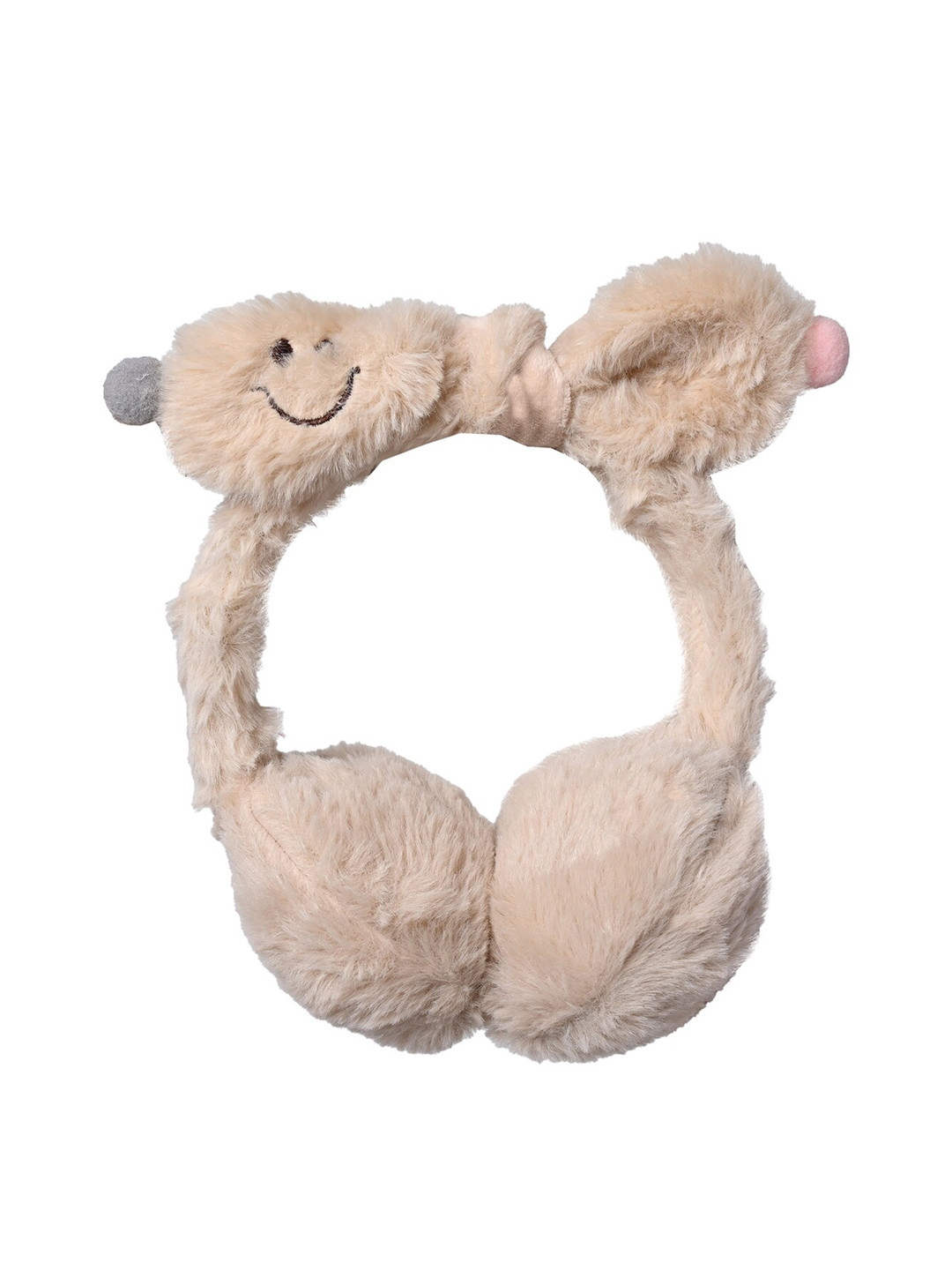 

KID-O-WORLD Kids Knotted Detail Fur Earmuff, Beige