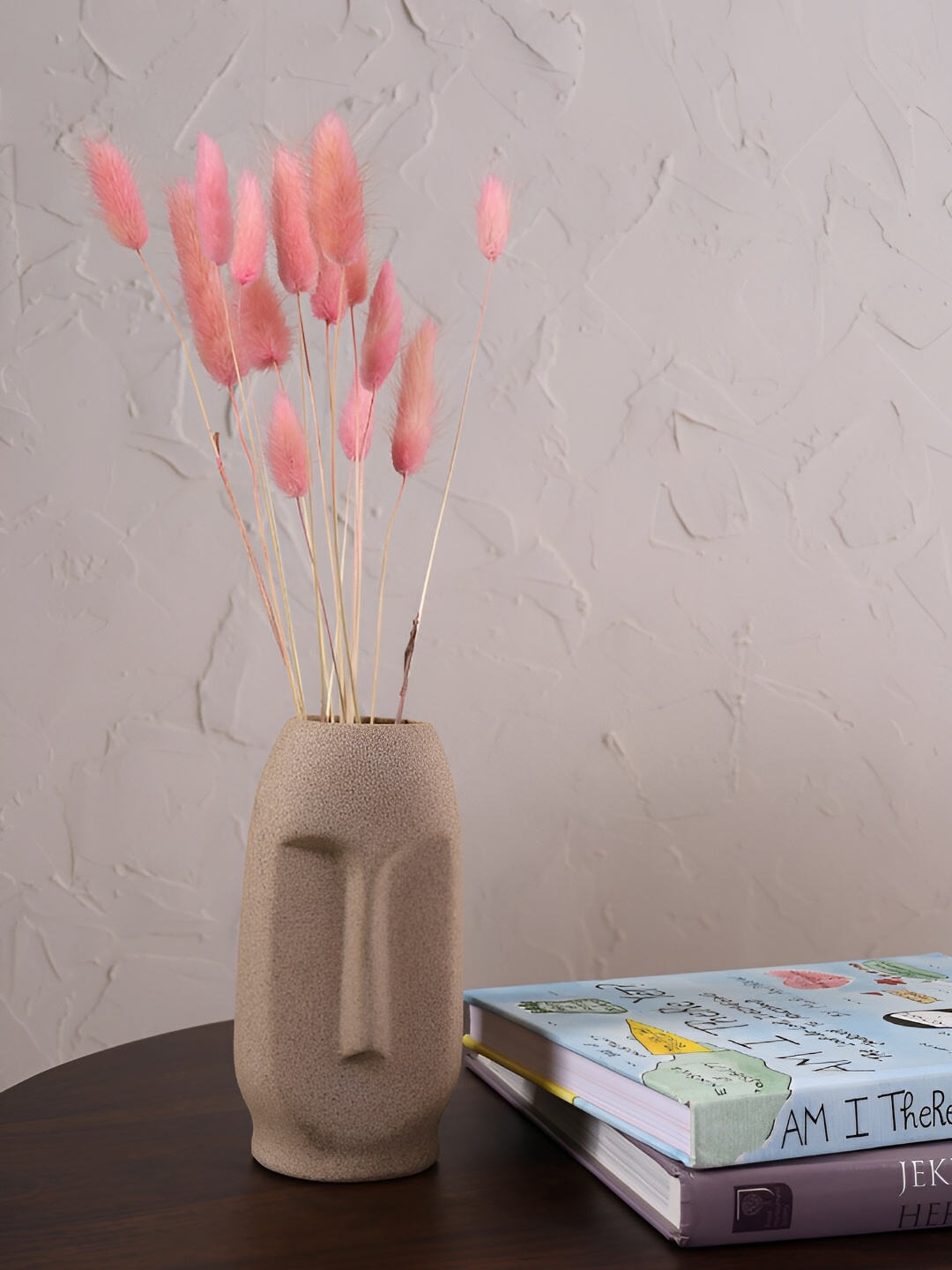 

PUREZENTO Beige Textured Viso Flower Vase