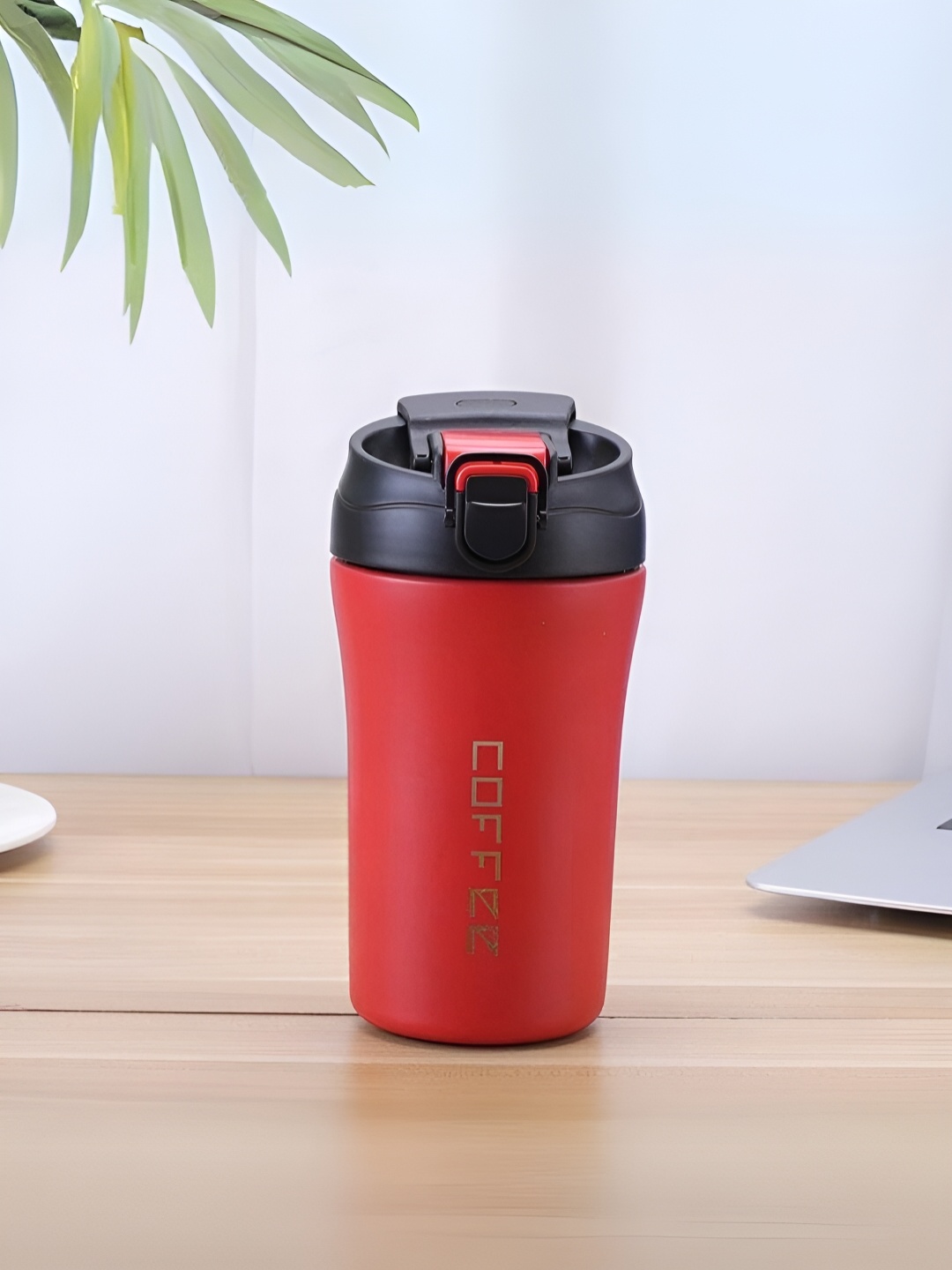 

UniKart Red and Black Stainless Steel Coffee Tumbler Water Bottle 400ml