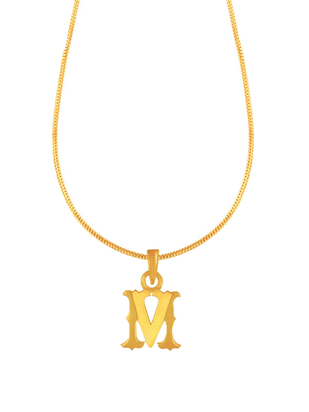 

BHIMA 916 Hallmark 22KT Gold Alphabet M-Shape Pendant-1.67 gm
