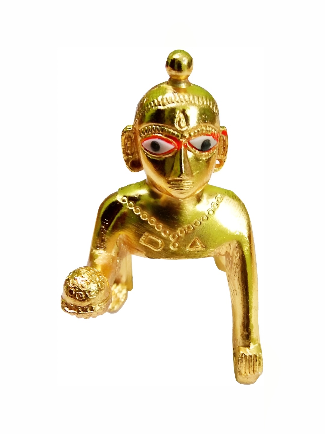 

Navyaksh Gold-Toned Metal Bala Gopala Showpiece