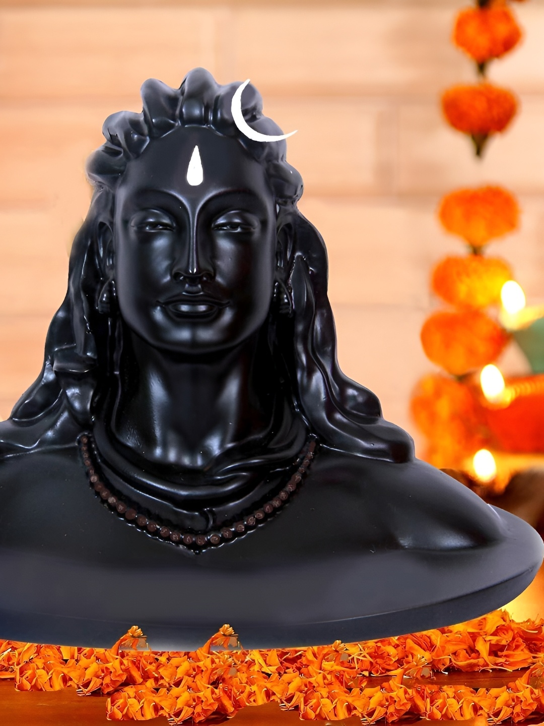 

Navyaksh Black & White Polyresin Religious Small Yogi Shiva Statue Showpiece