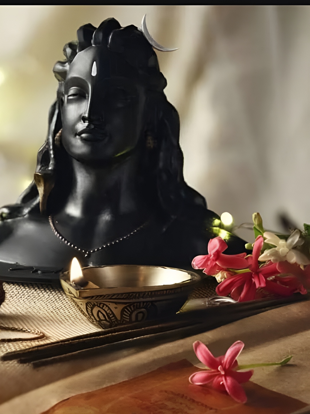 

Navyaksh Black & White Religious Idol Small Showpiece