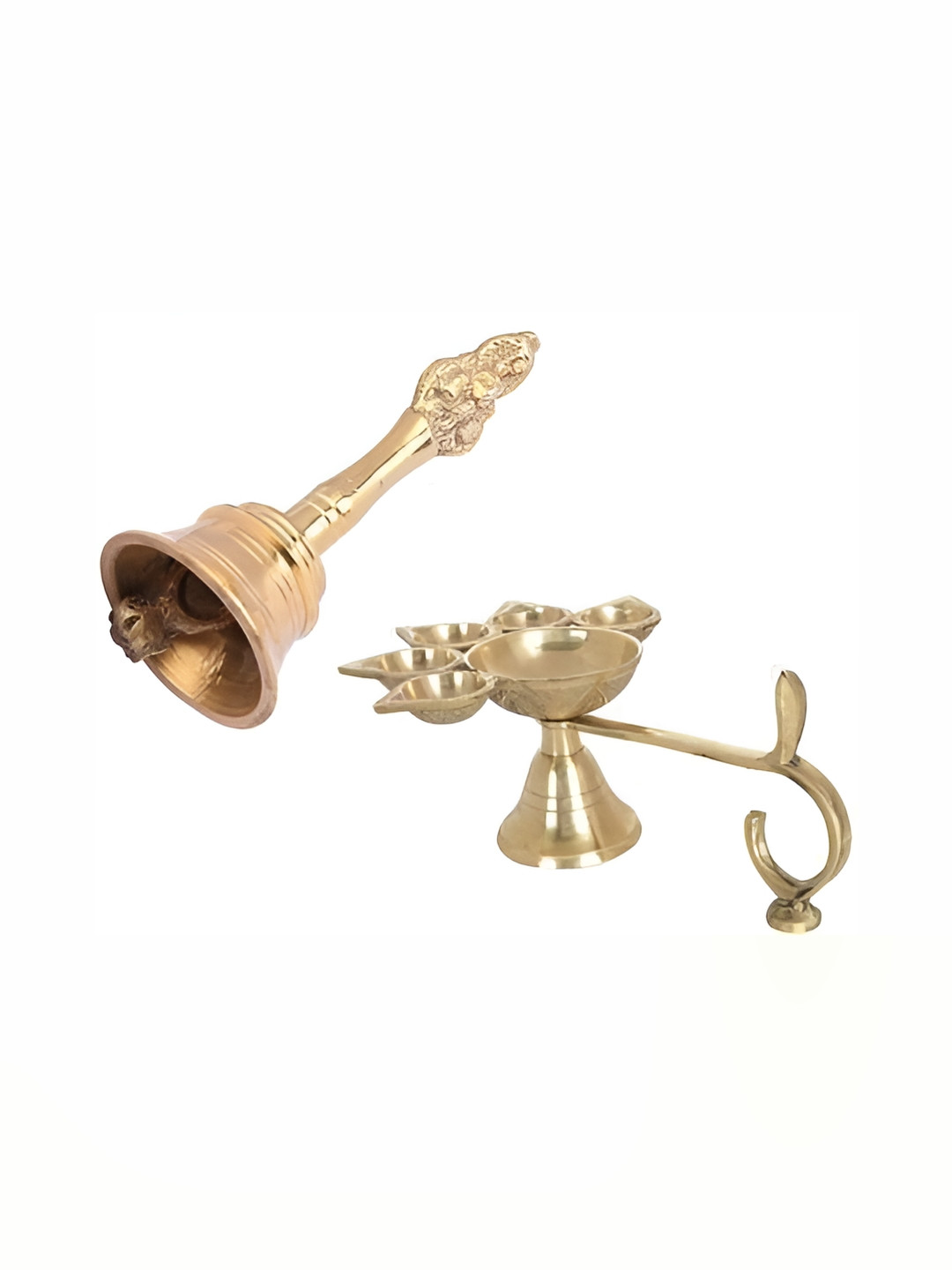 

Navyaksh Gold-Toned Religious Small Ghanti Pancharthi Showpiece