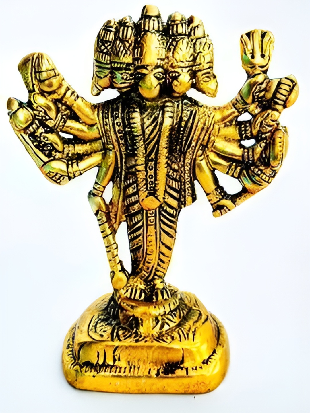 

Navyaksh Gold-Toned Religious Brass Idol Showpiece