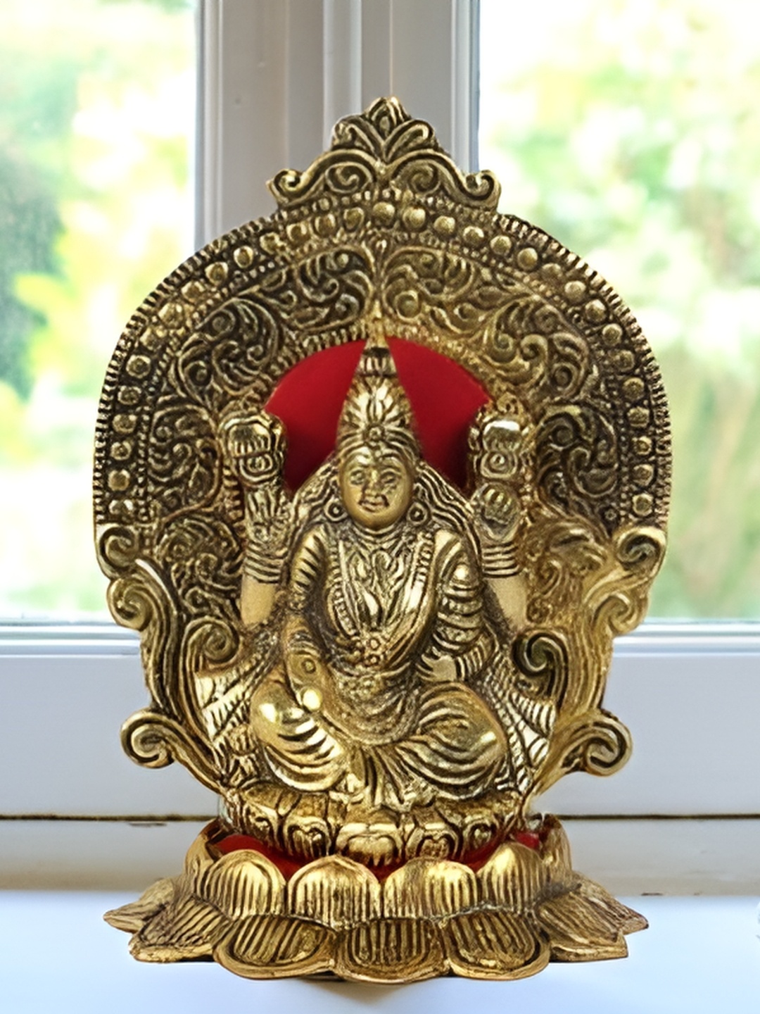 

Navyaksh Gold-Toned & Red Metal Religious Showpiece
