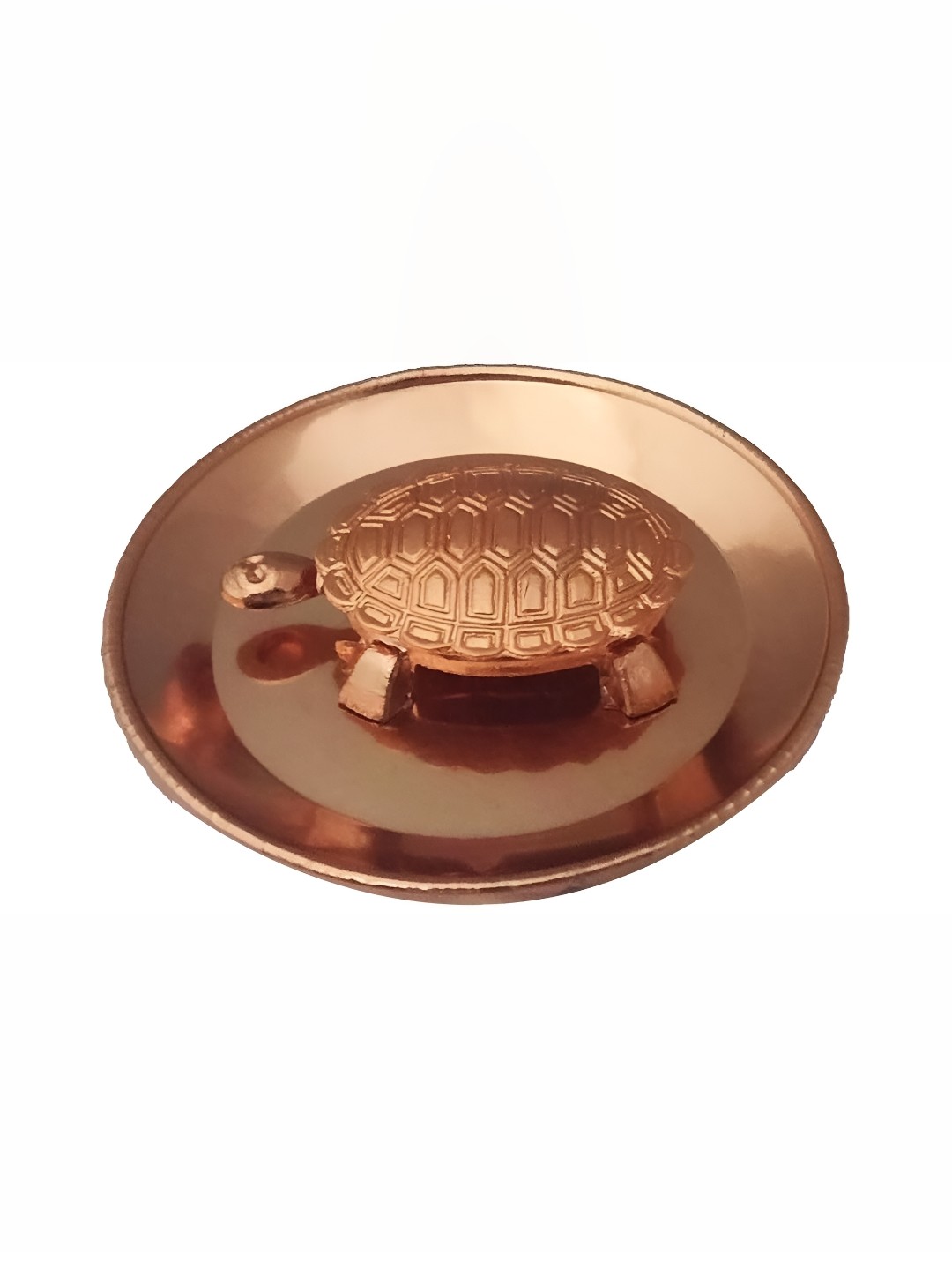 

Navyaksh Copper-Toned Metal Tortoise Showpiece