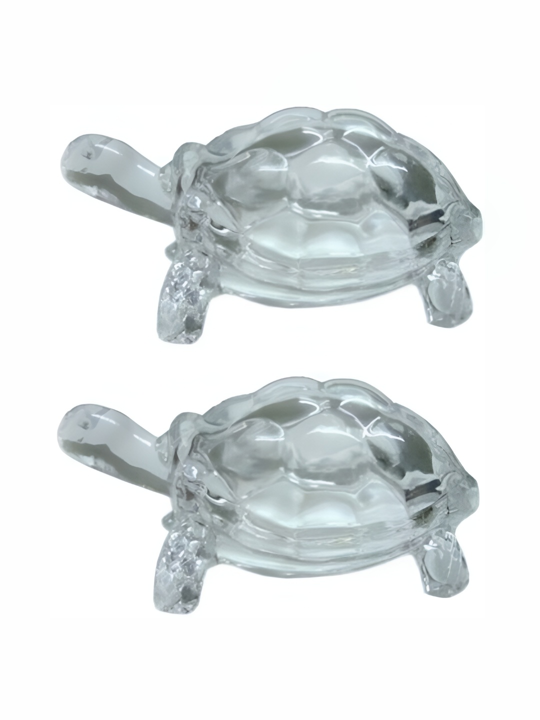 

Navyaksh White Glass Tortoise Showpiece