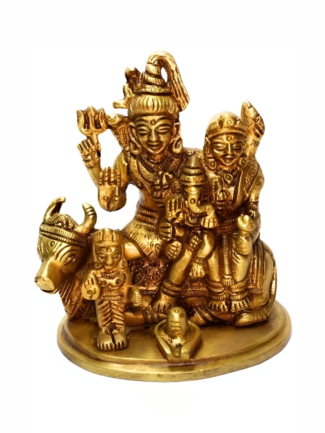 

Navyaksh Gold Toned Religious Brass Idol Showpiece