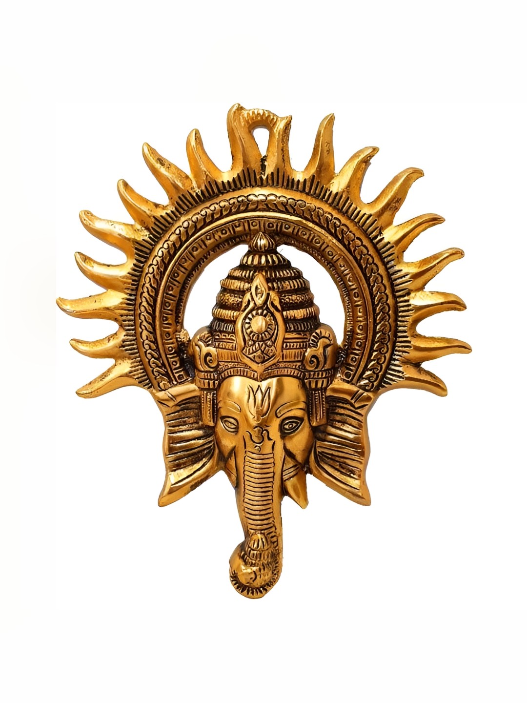 

Navyaksh Gold-Toned Religious Small Ganesh Ji Showpiece