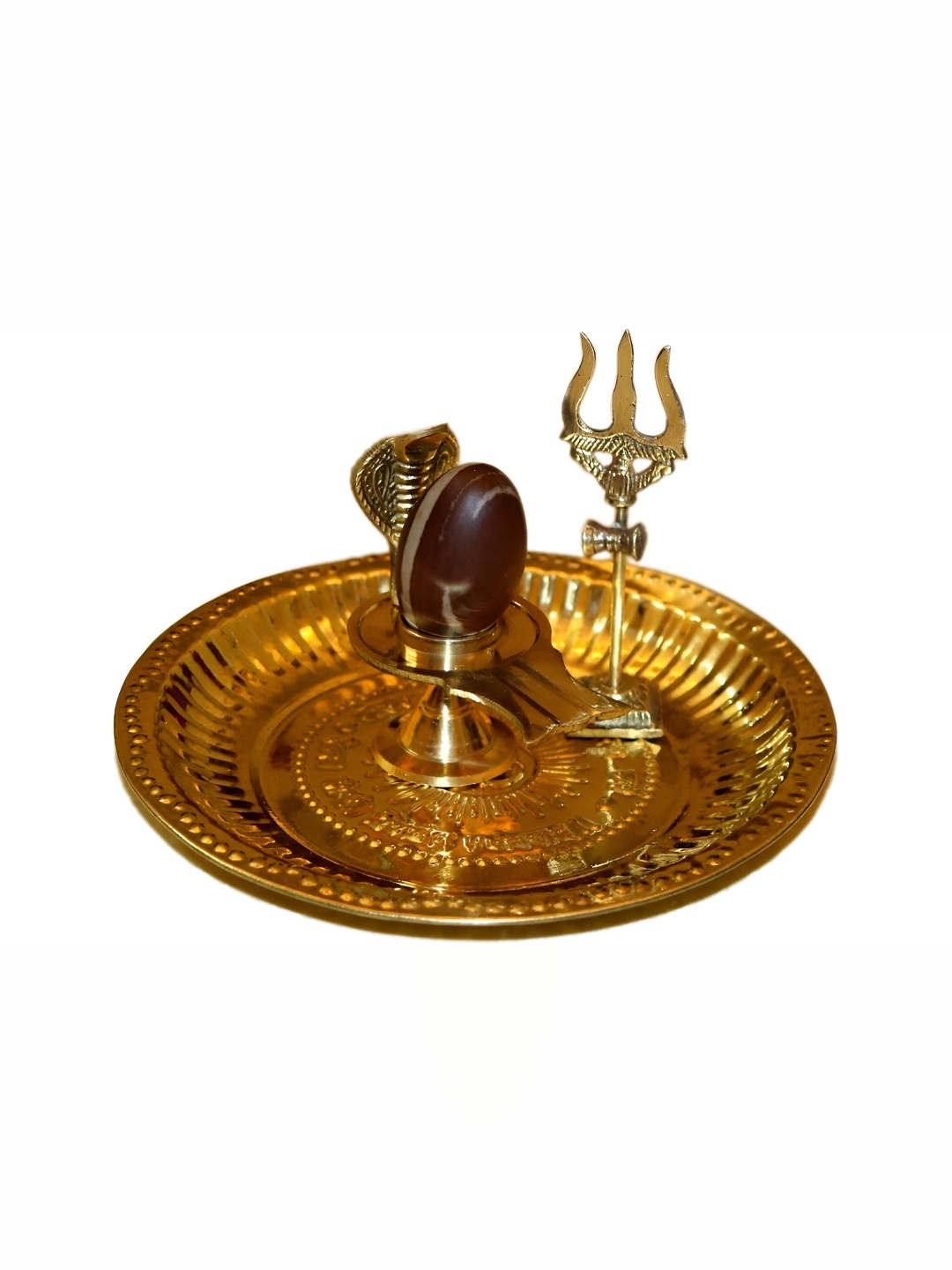 

Navyaksh Gold-Toned & Brown Brass Religious Showpiece