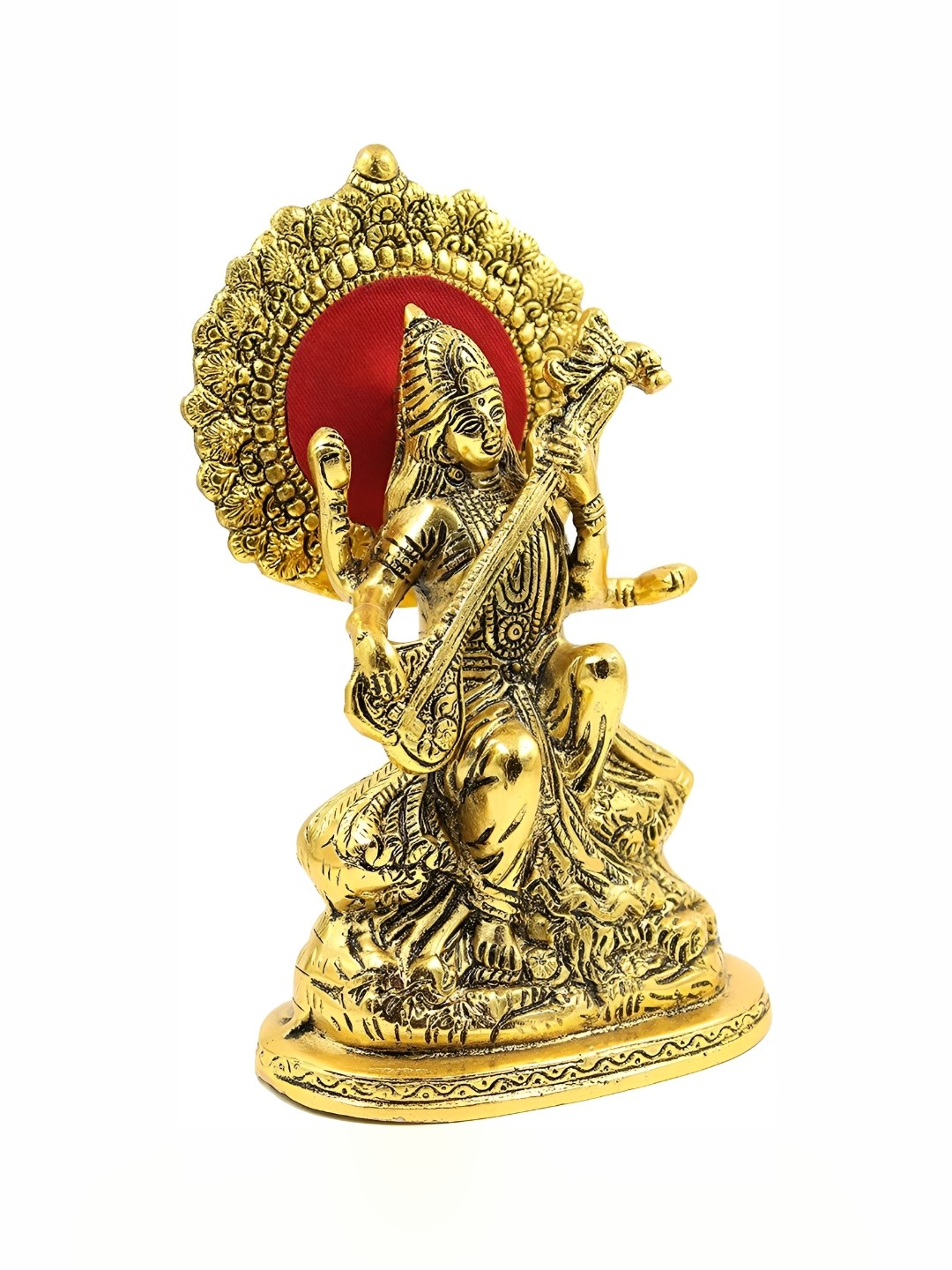 

Navyaksh Gold-Toned & Red Religious Idol Small Showpiece